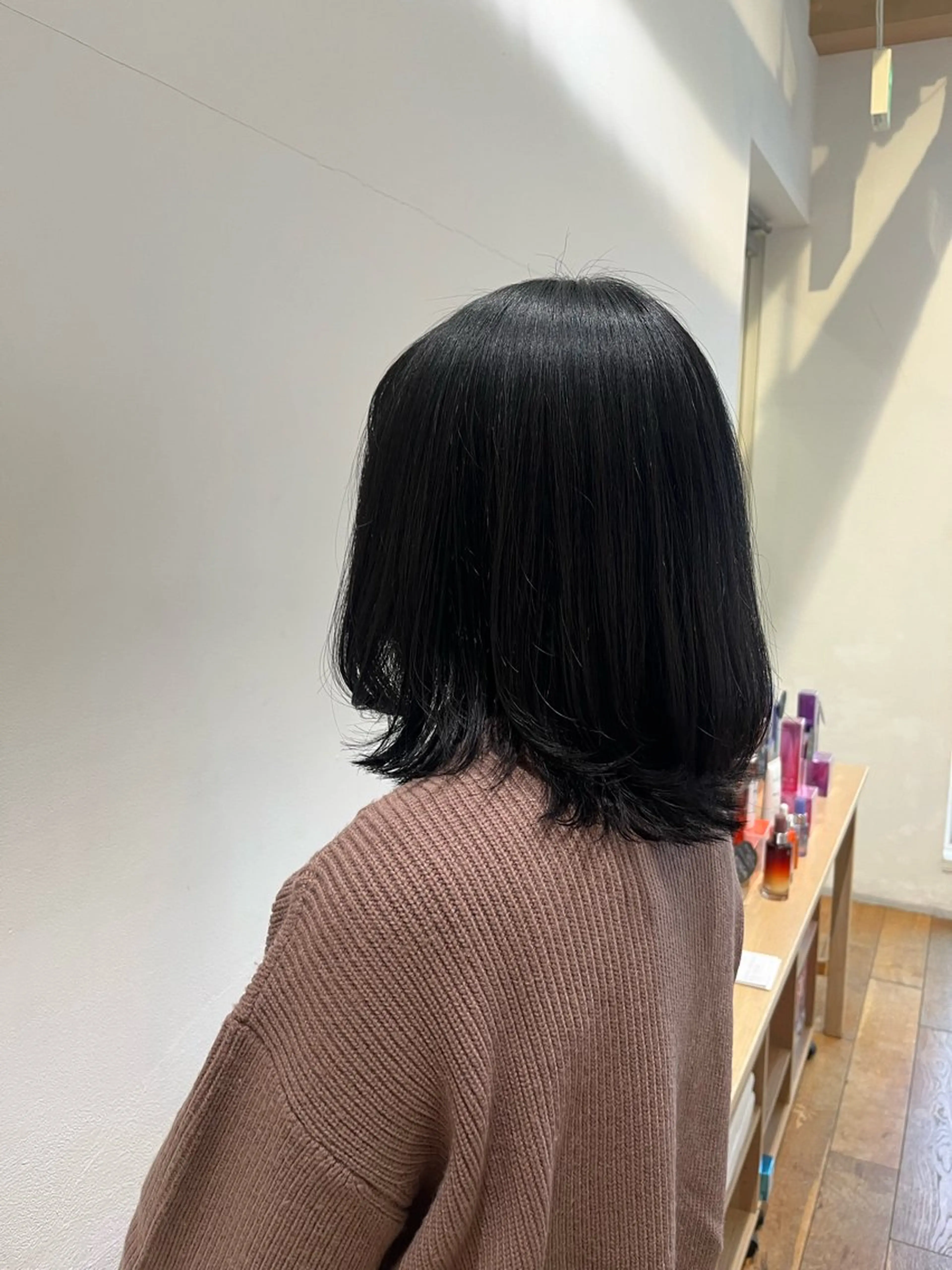 ミディアム 辻しおり／似合わせ カット/暖色カラー栄のヘアスタイル