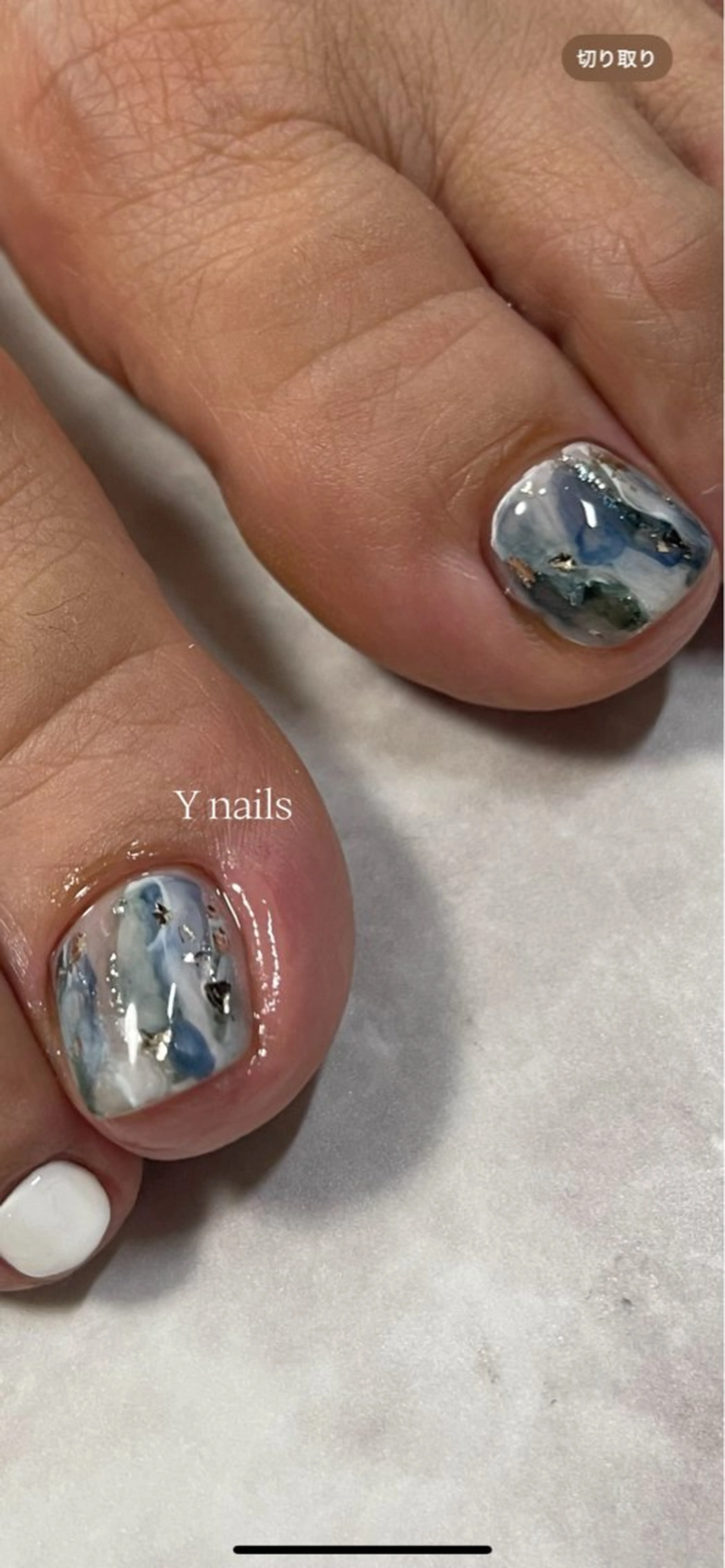 ネイル フットネイル ニュアンスネイル フットネイル 桜井 Y nailsのネイルデザイン