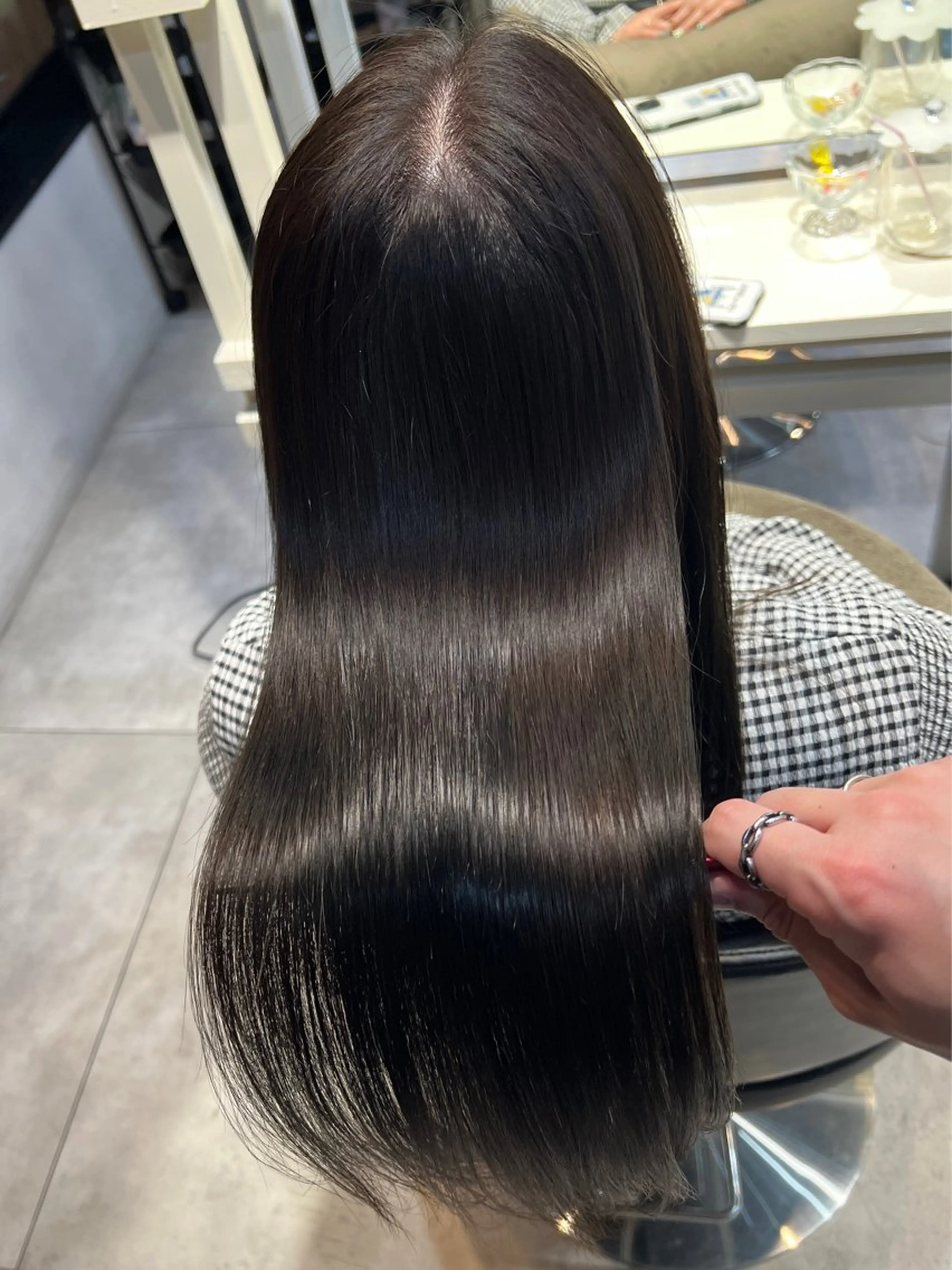 ロング カラー カット ヘアカラー トリートメント シルクヘア/恵比寿 /髪質改善オオバのヘアスタイル