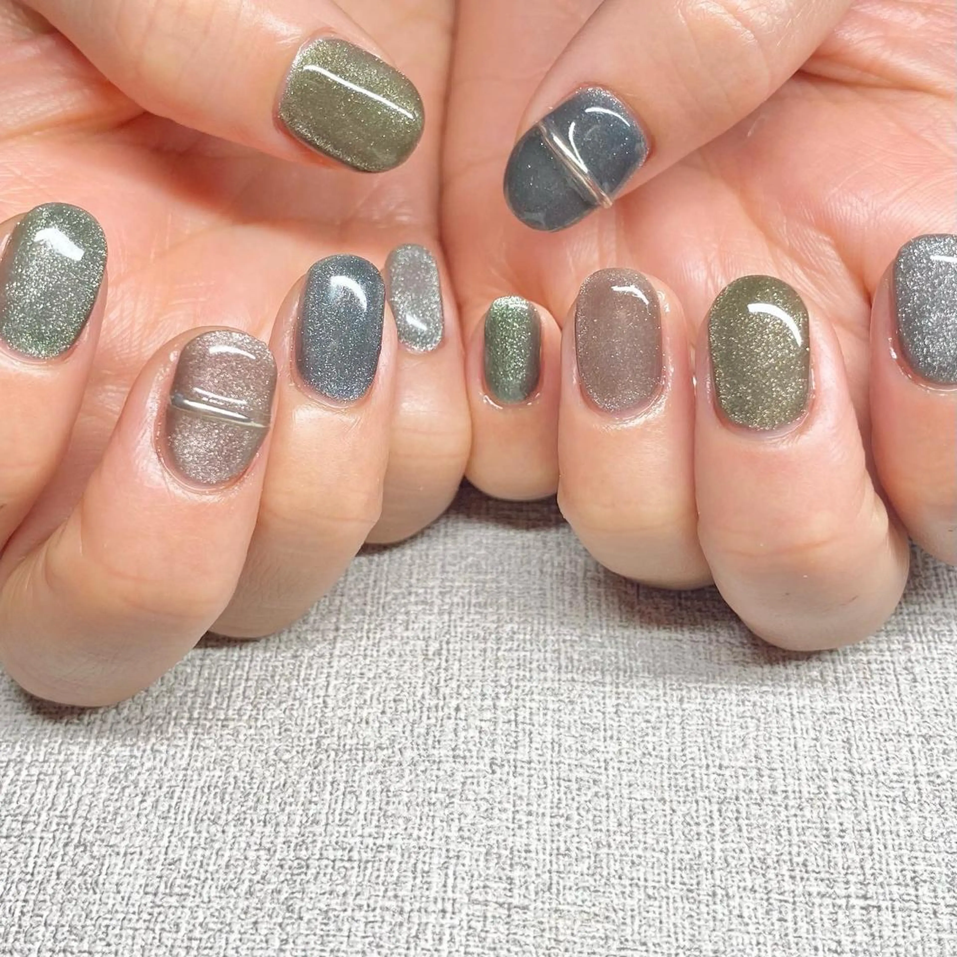 ネイル アートネイル ニュアンスネイル 冬ネイル ハンドネイル 山田 貴子のネイルデザイン