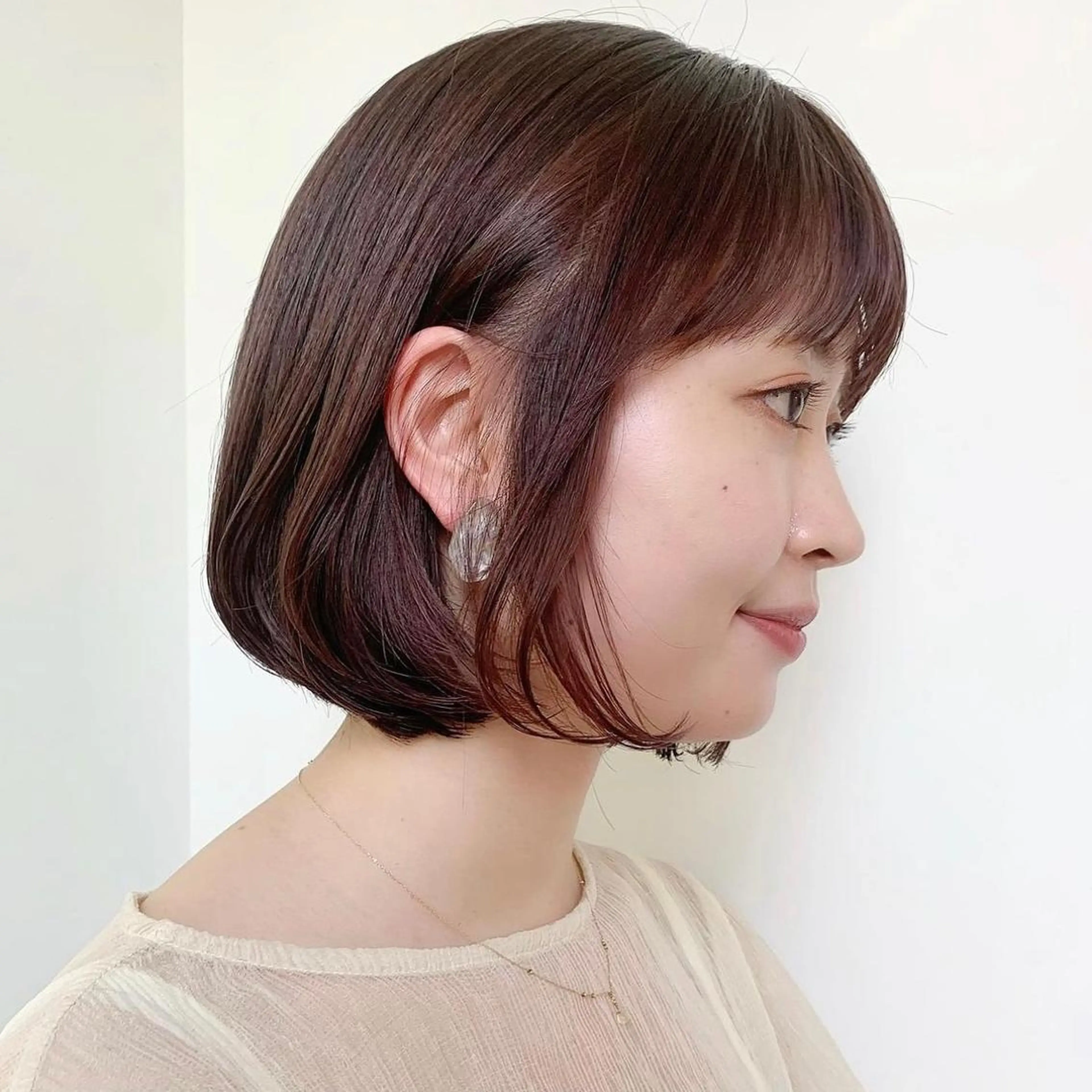 ミディアム カラー ブラウンカラー ピンクカラー ピンクブラウン 韓国ヘア /男女🍁 細江 美紅のヘアスタイル