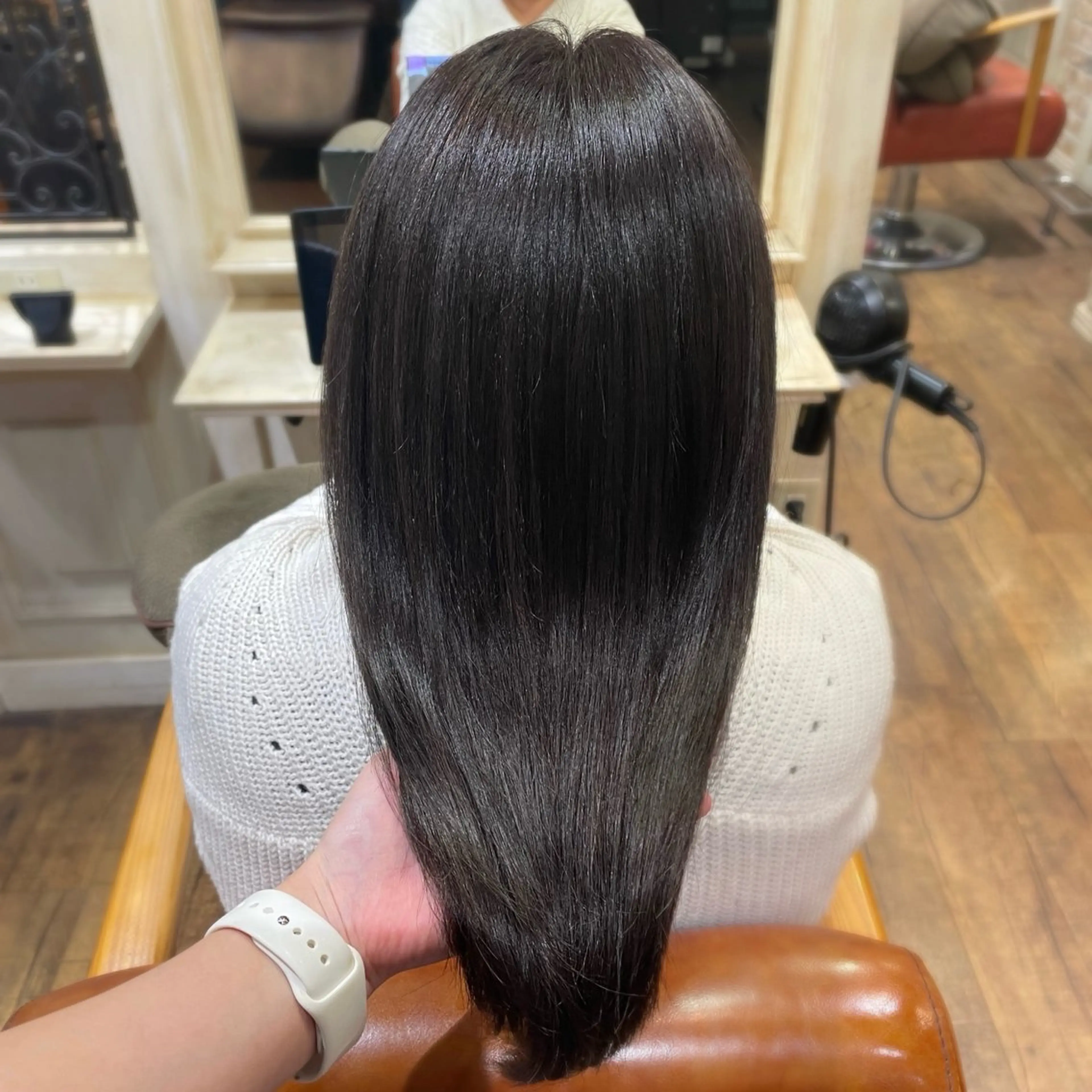 セミロング アッシュ 💙かとう なお💙のヘアスタイル