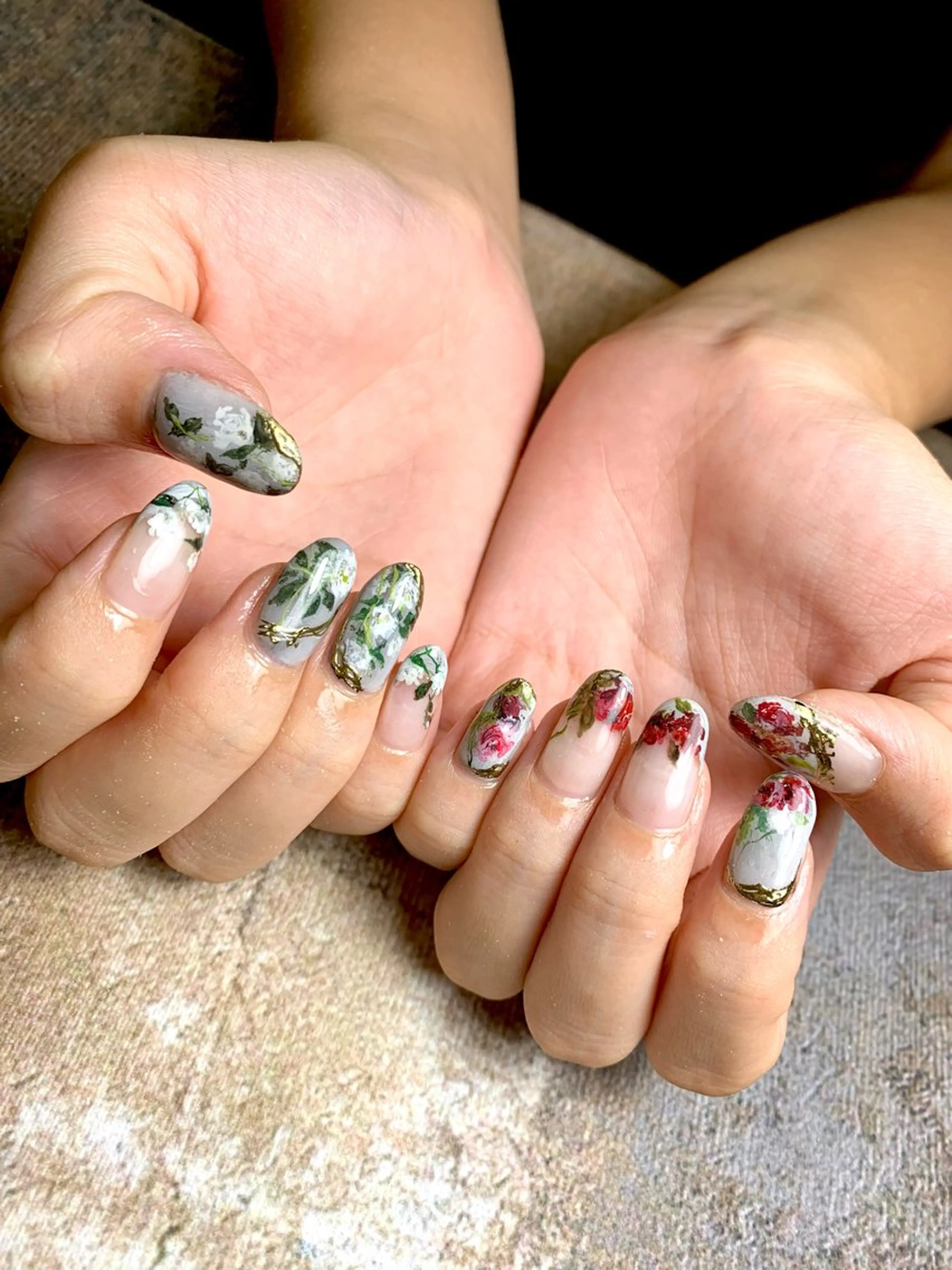 ネイル アートネイル 赤色 m mのネイルデザイン