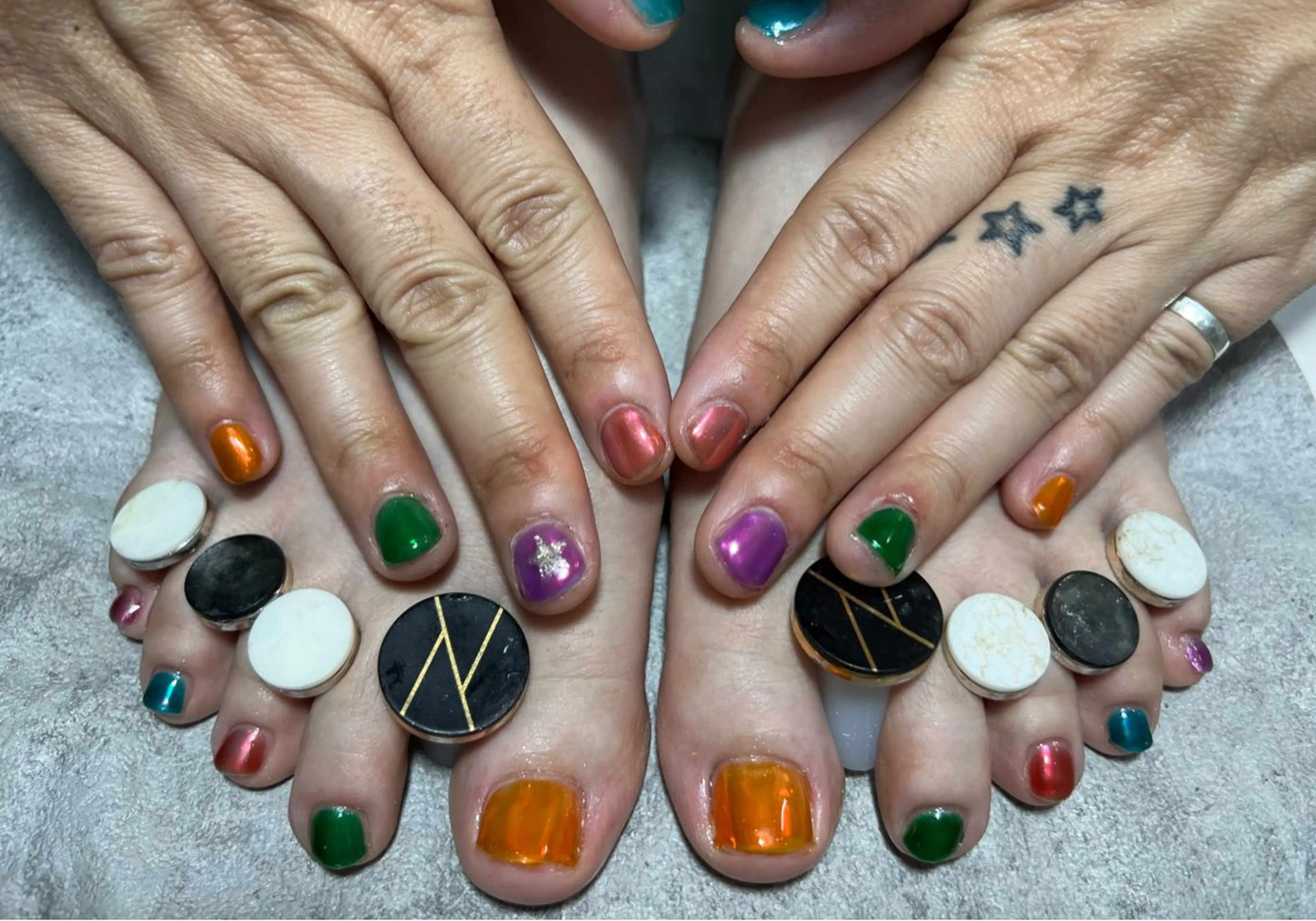 ネイル おそろいネイル ハンドネイル Ruana Nailのネイルデザイン
