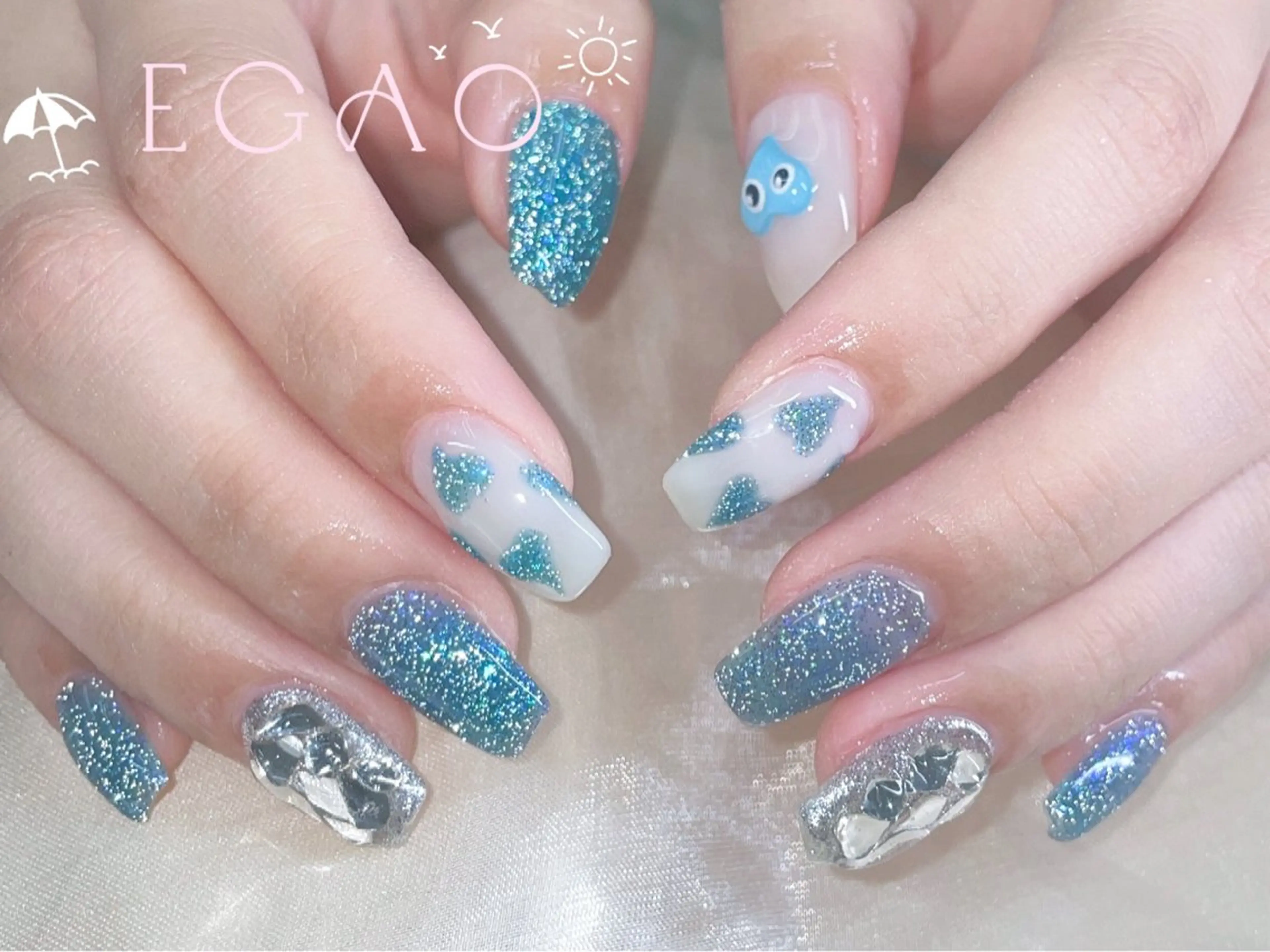 ネイル アートネイル フットネイル フレンチネイル ジェルネイル グラデーション ハンドネイル Egao Nail Salonのネイルデザイン