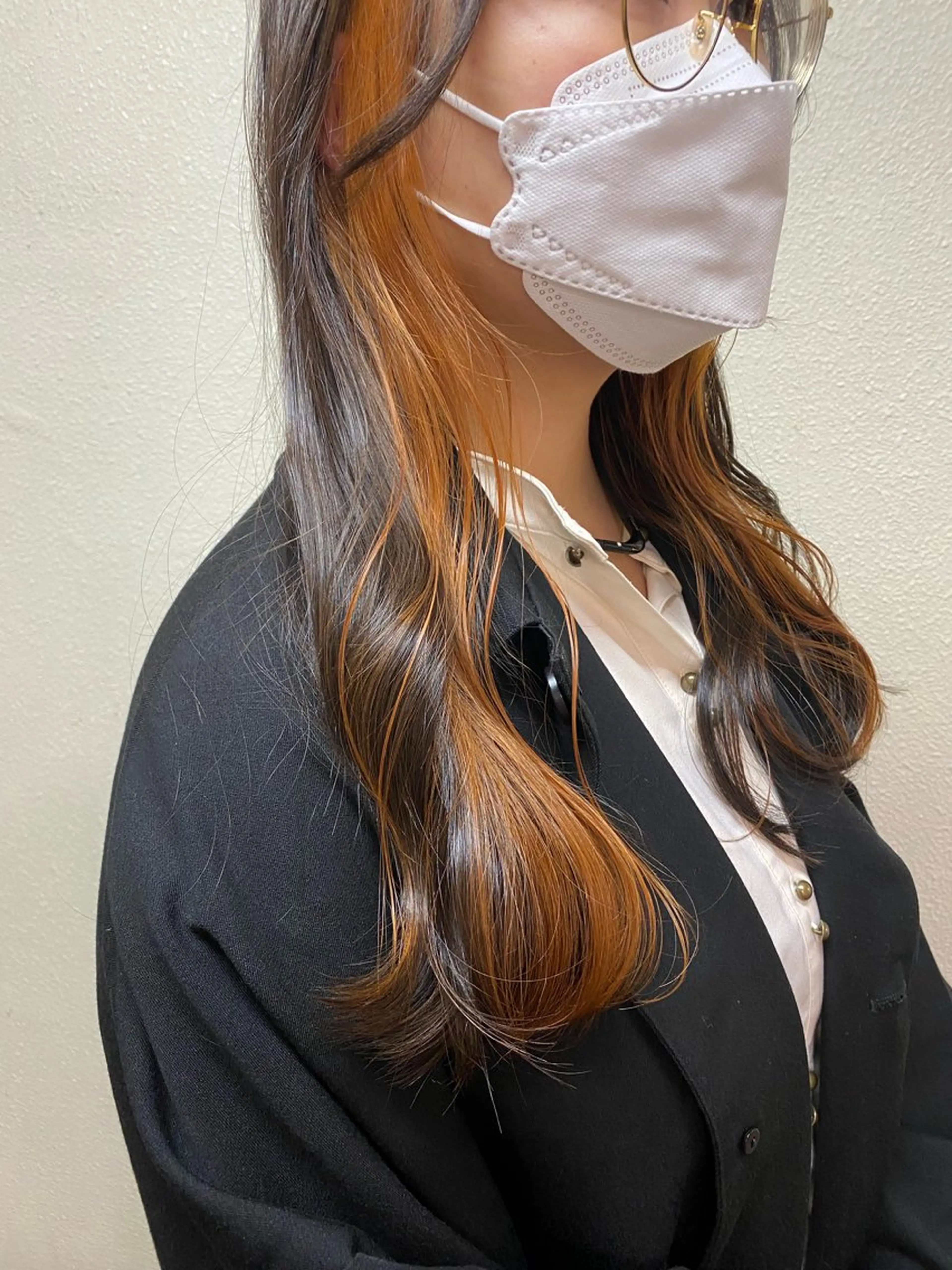 ロング カラー カット ヘアカラー トリートメント ikeda shioriのヘアスタイル