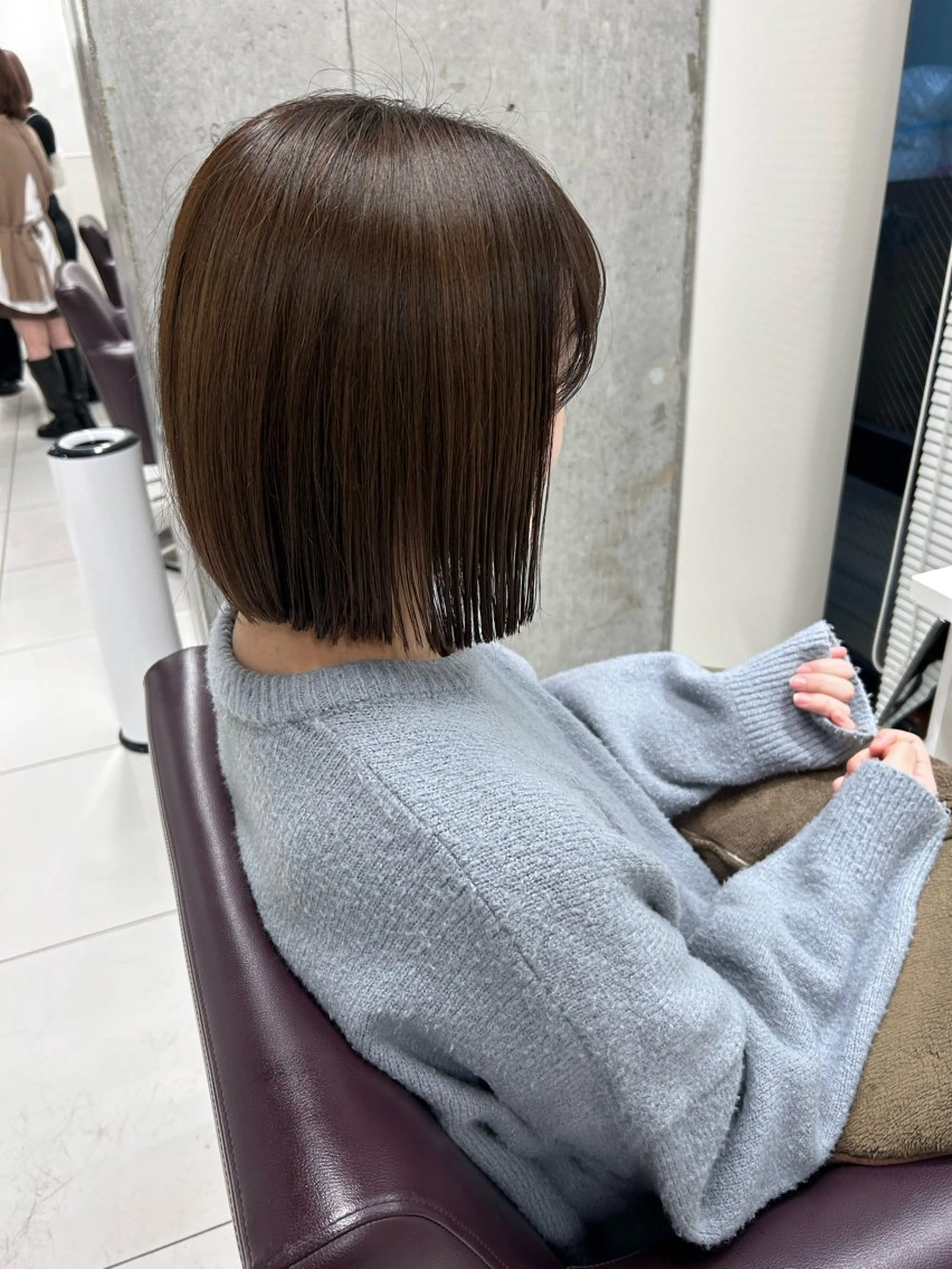 ショート カラー ブラウンカラー ココアブラウン ボブ カット ヘアカラー トリートメント shizuna/天神 /メンズ/ボブのヘアスタイル