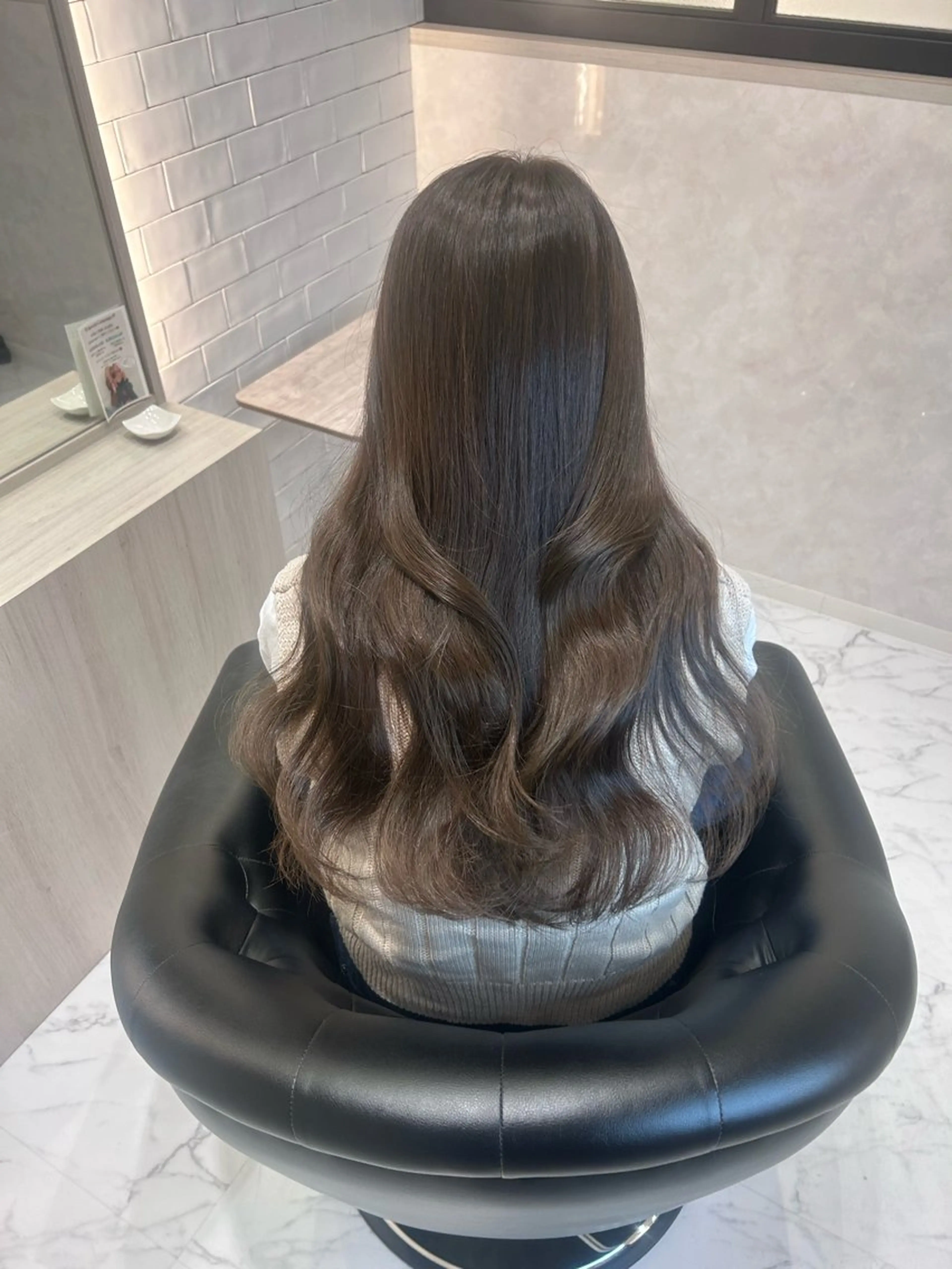 ロング カラー カット ヘアカラー トリートメント &chaLme   心斎橋所属・emi/髪質改善/ 韓国風/艶カラーのヘアスタイル