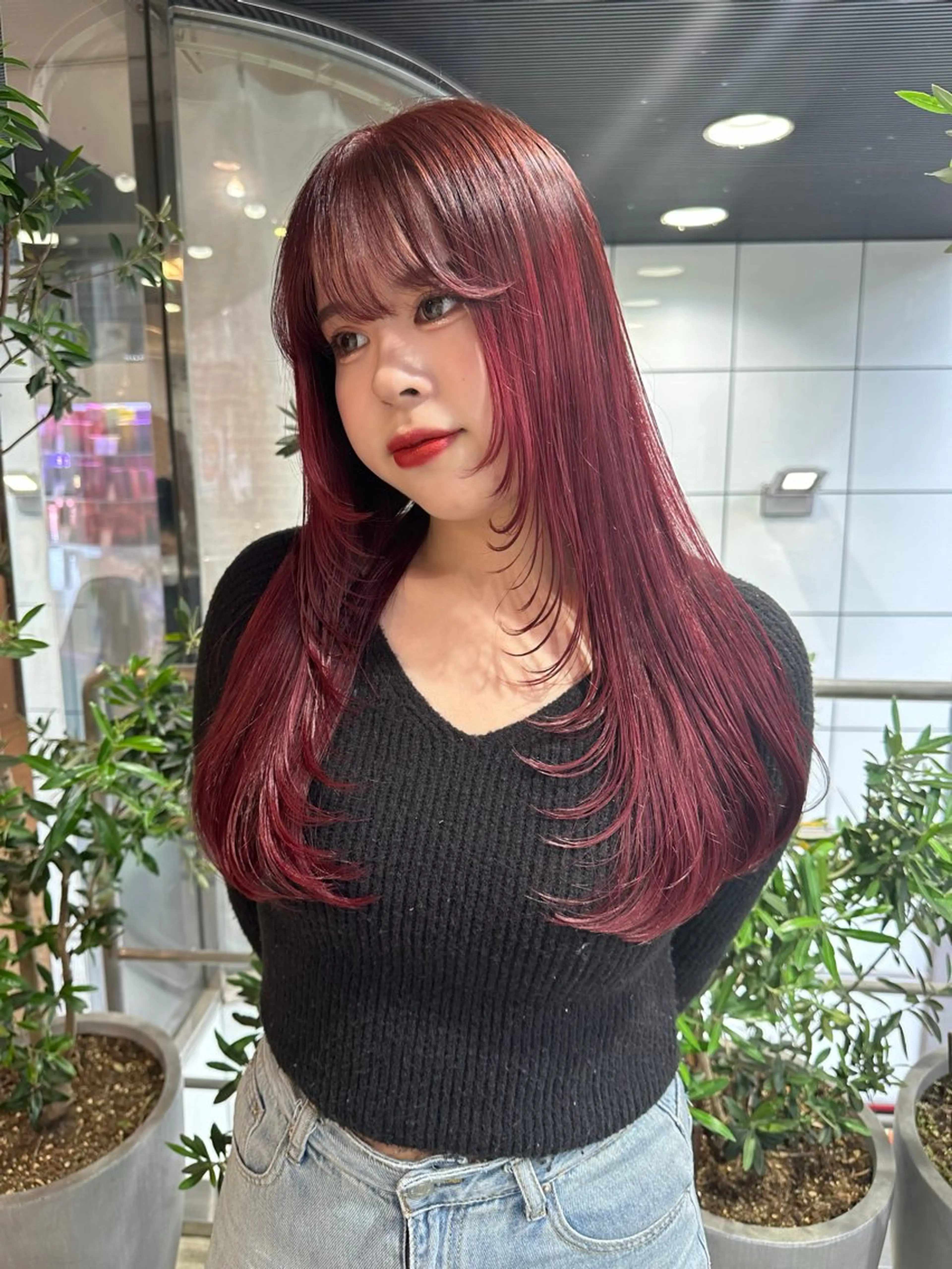 ロング 髪質改善 韓国風ヘア レイヤーカット トリートメント 酸性ストレート ZESTbis/ Kanami🪐💕のマツエク・マツパデザイン