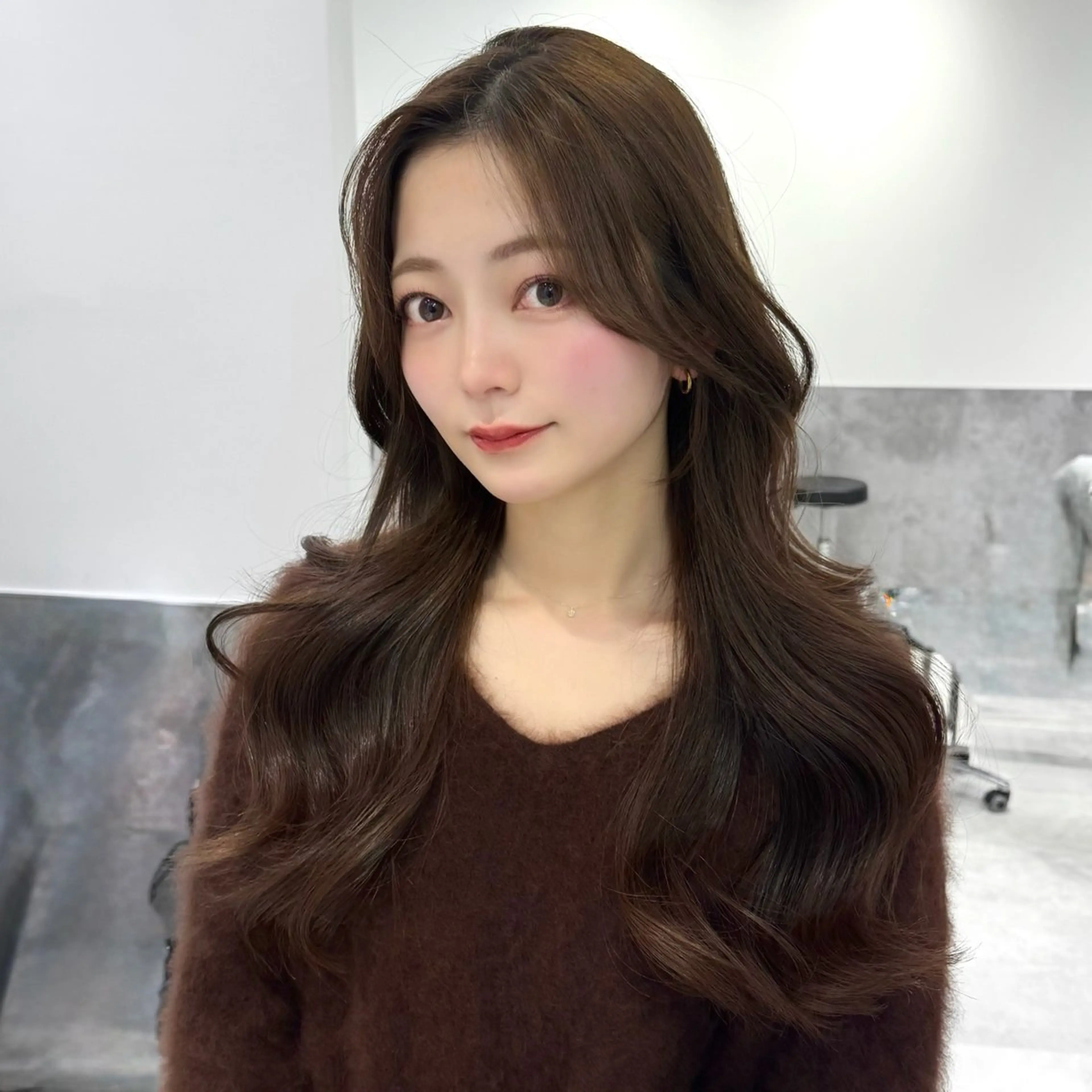 ロング カット ヘアカラー トリートメント GO TODAY 原宿Verno店所属・韓国風レイヤー/顔周 り×透明感/きょうのヘアスタイル