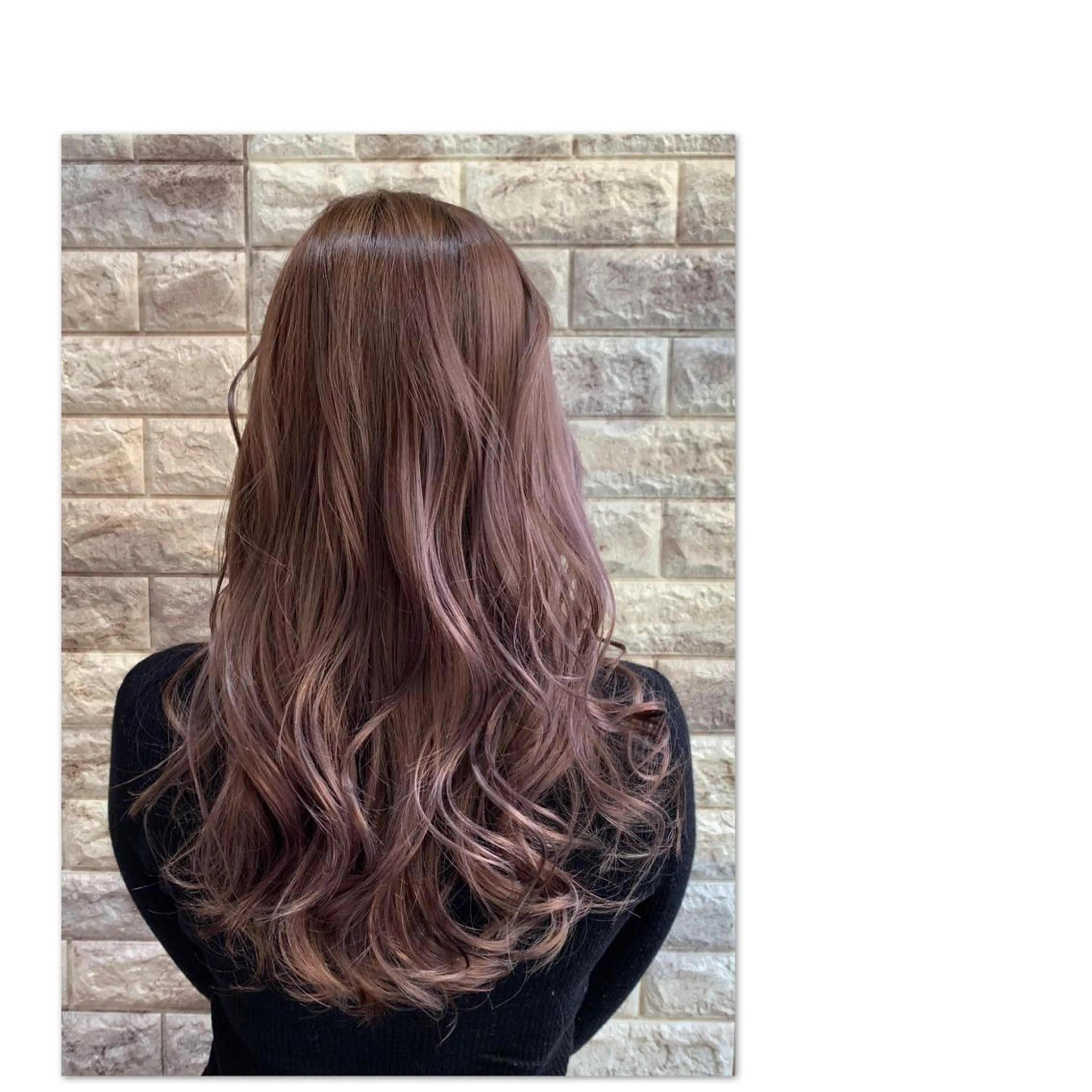 ロング カラー アッシュ ブリーチ ハイライトカラー ピンクカラー ピンクアッシュ FUKO Hip's eyesのマツエク・マツパデザイン