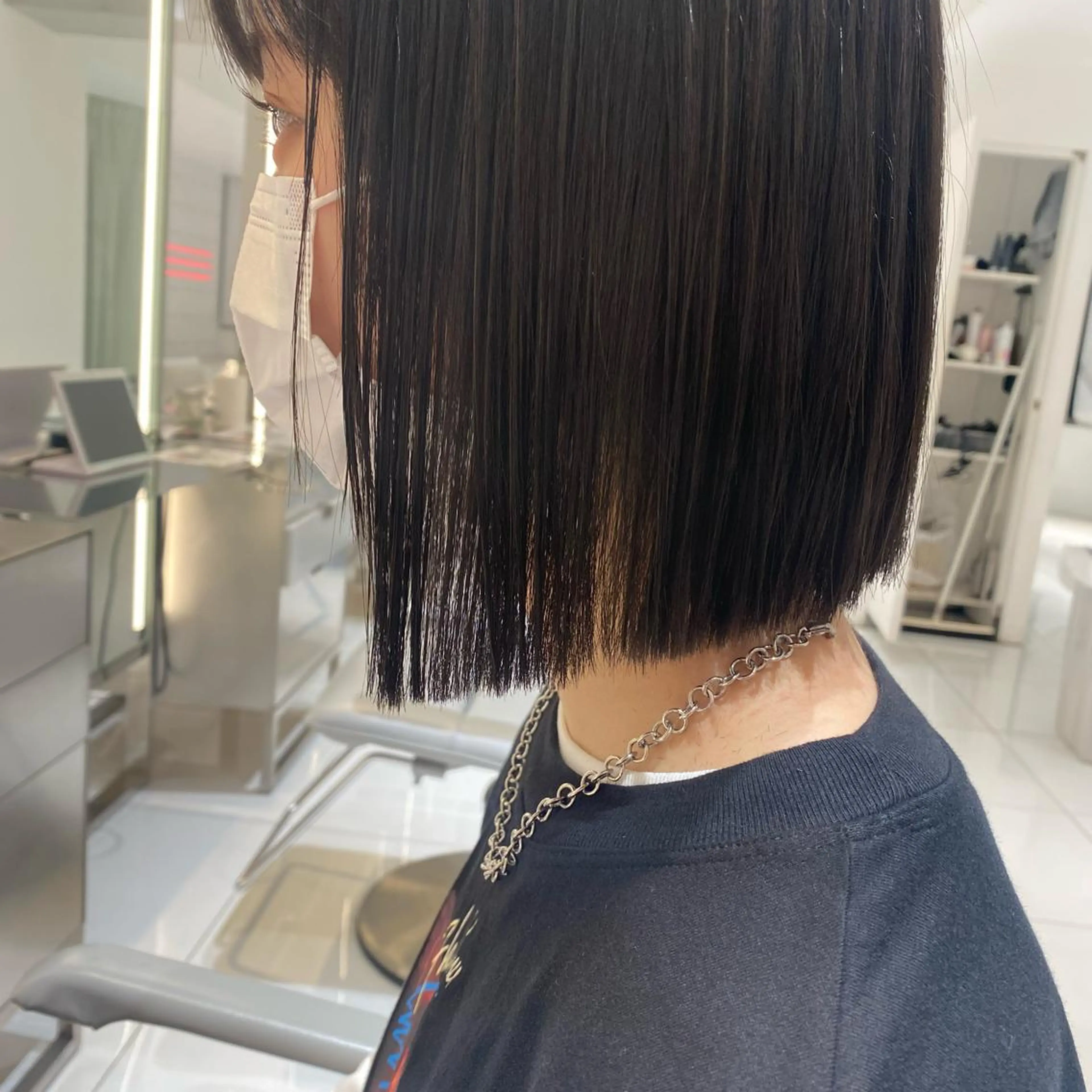 ショート 切りっぱなしボブ ボブ カット ｱｵﾇﾏ ﾐﾕ 🦕のヘアスタイル