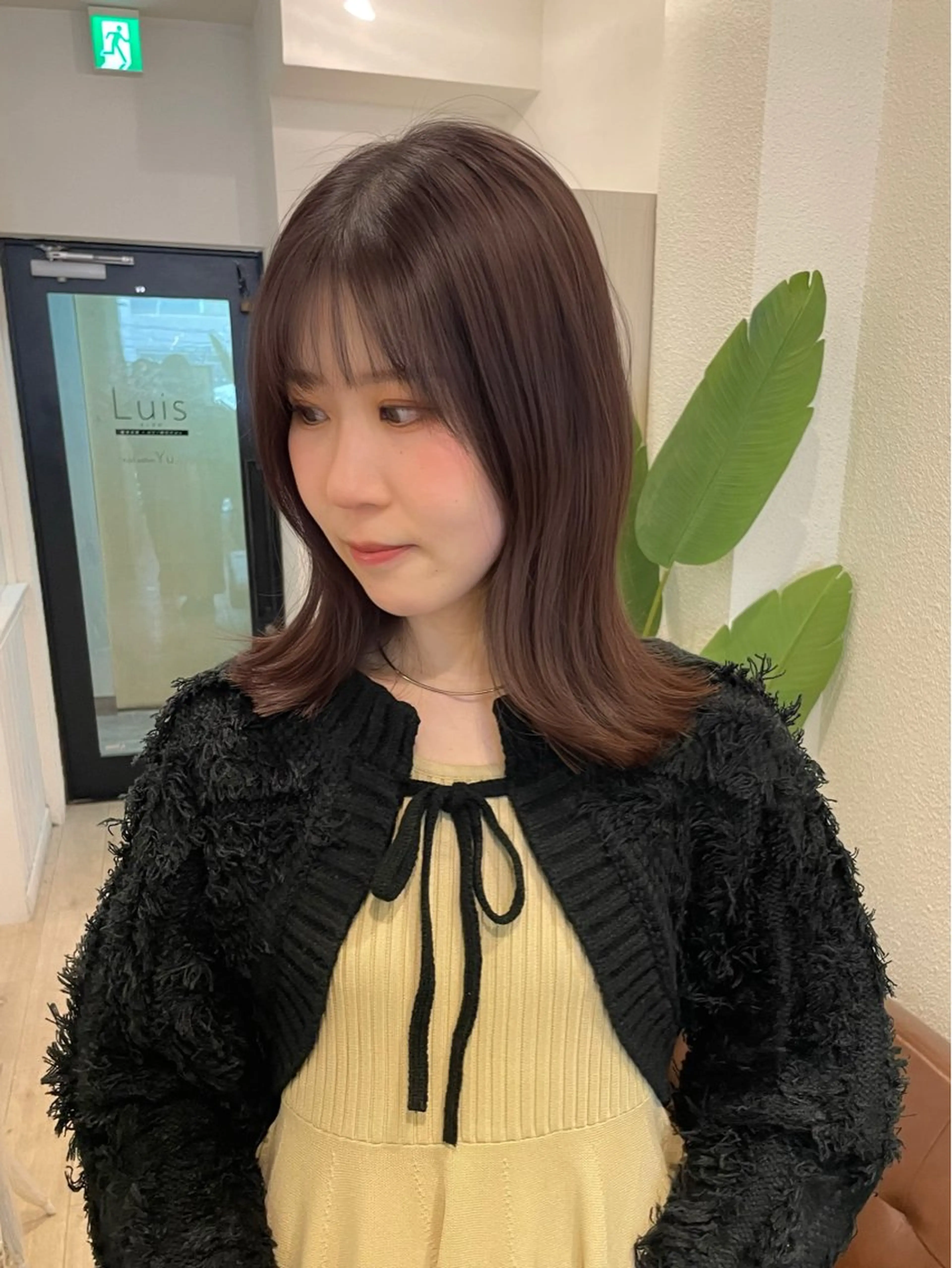 ミディアム カラー 💚色落ちまで可愛い 髪質改善カラーゆうまのヘアスタイル