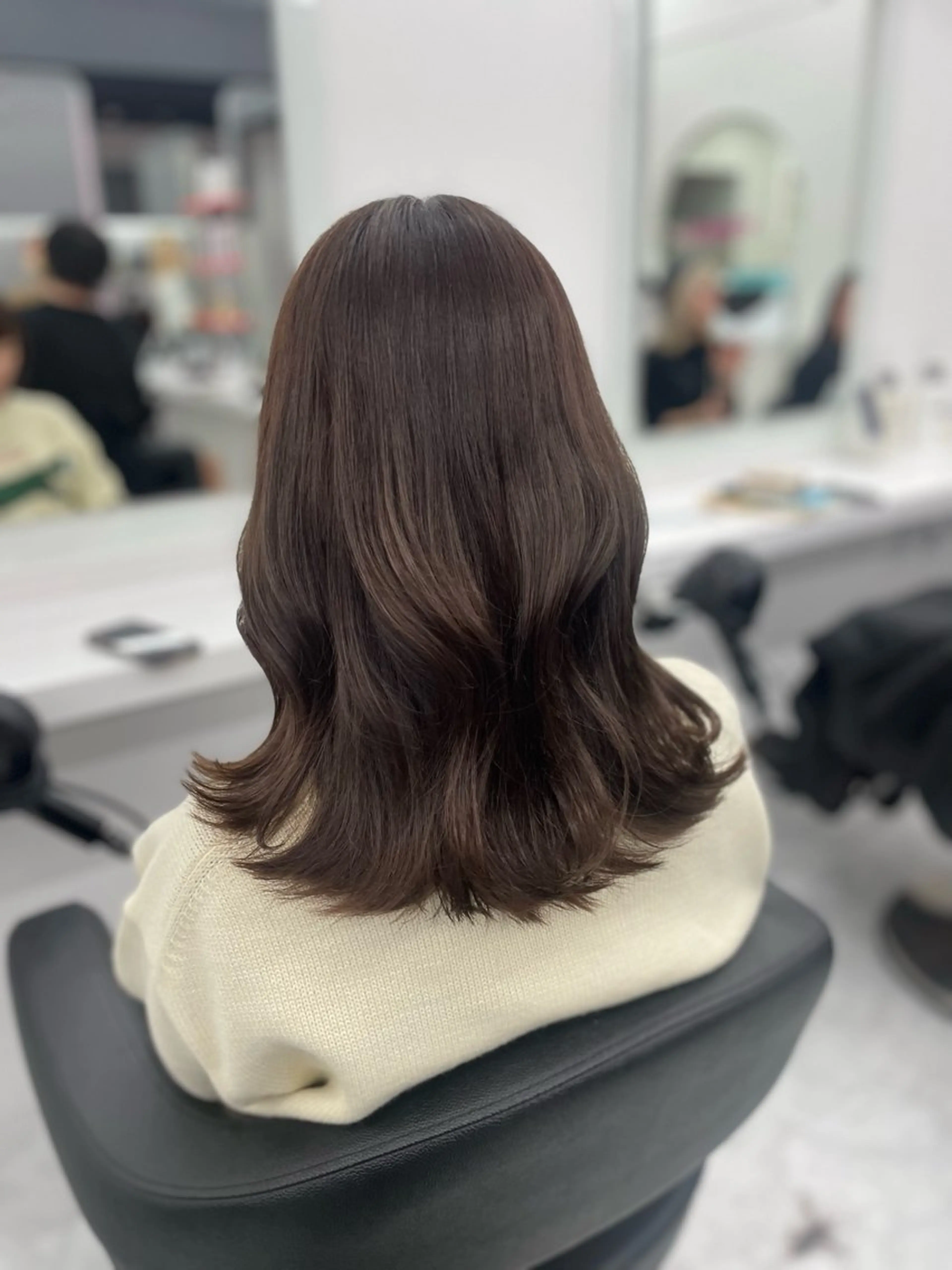 セミロング ヘアカラー トリートメント ヘアセット GO TODAY SHAiR SALON所属・🤍韓国トレンド ヘア🤍miku🤍のヘアスタイル