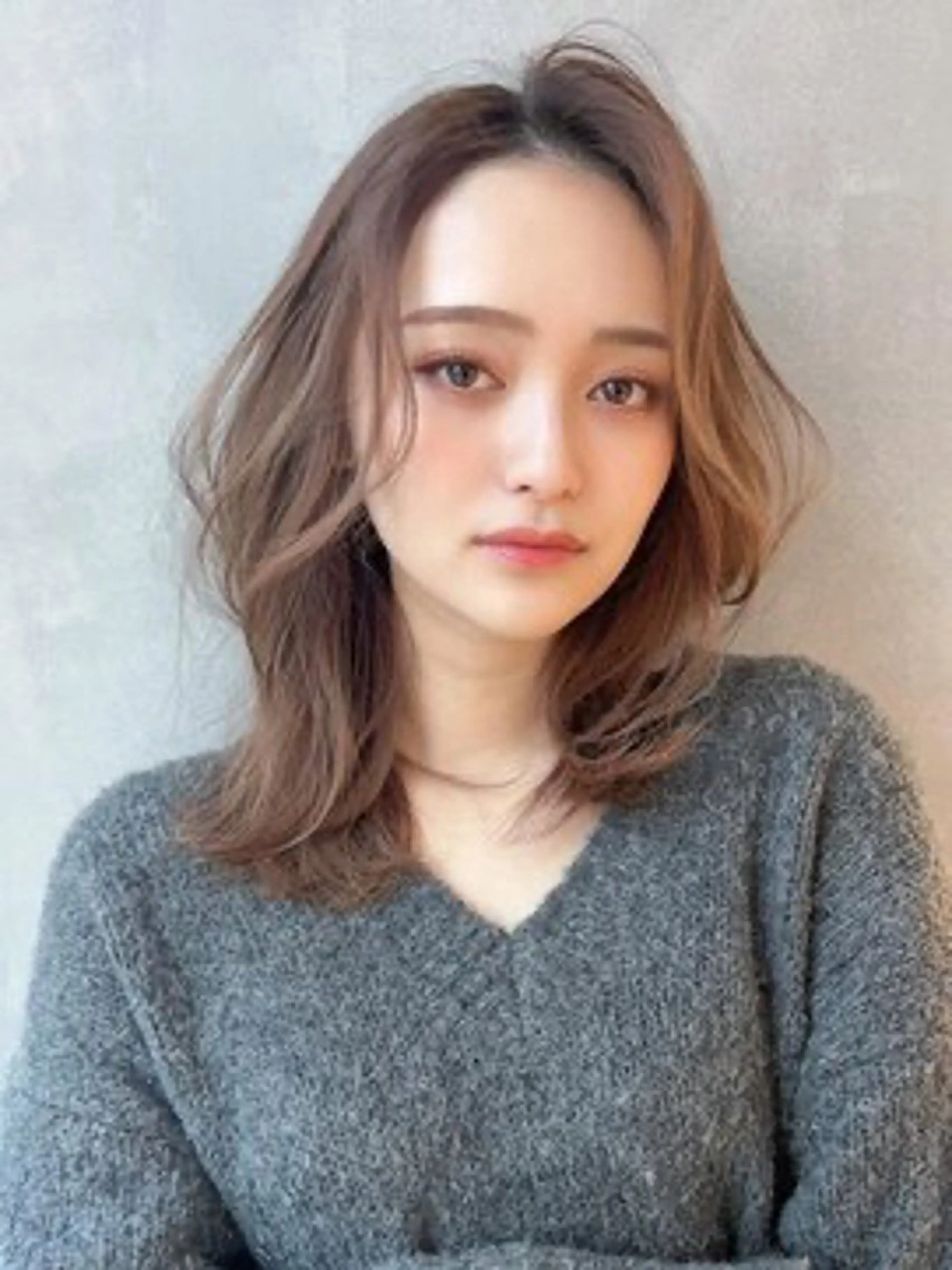 ミディアム カラー パーマ ヘアカラー ✖️リーアキト LEEAKITO✖️のヘアスタイル