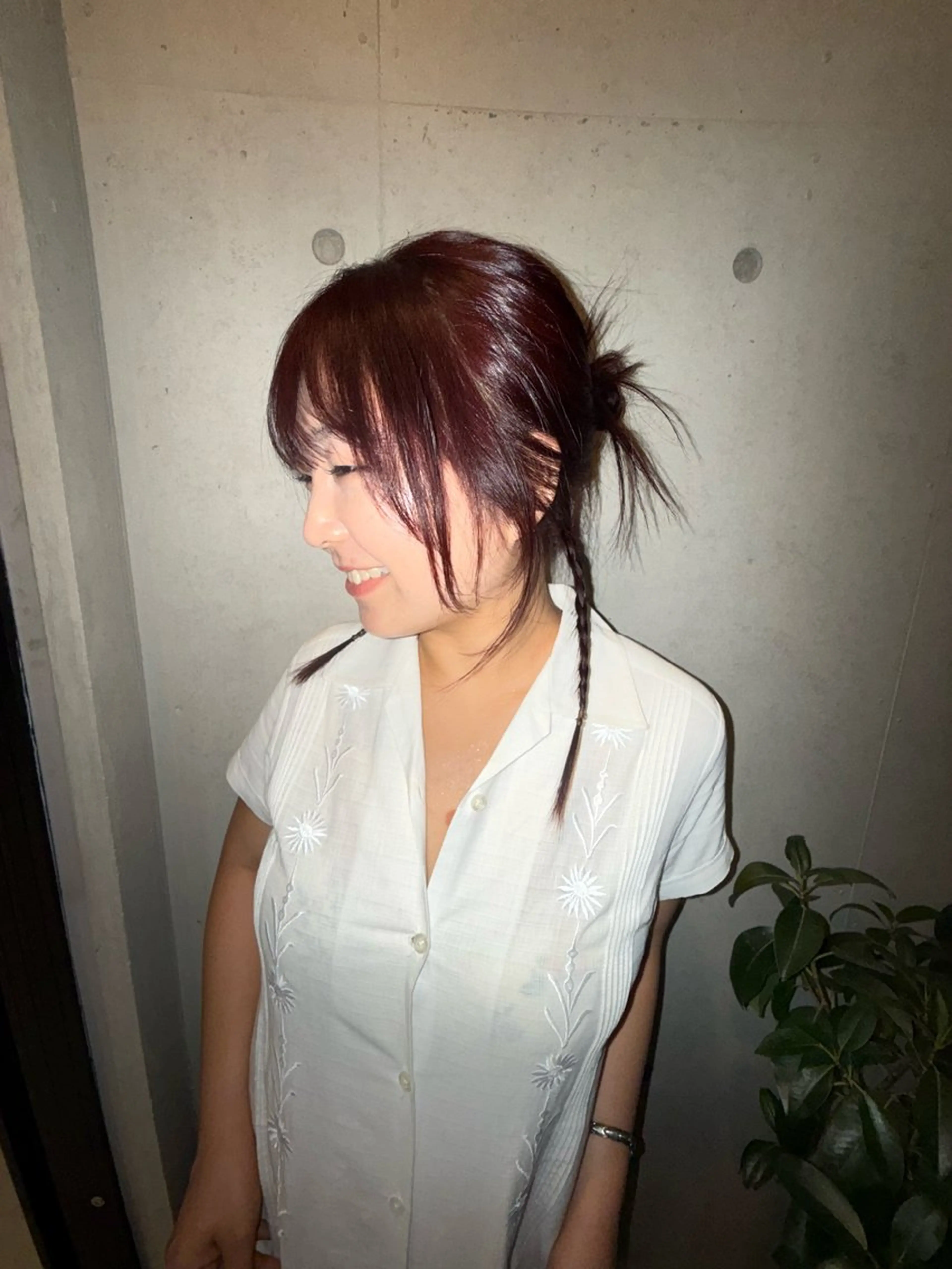 ミディアム カラー ヘアカラー 河坂 昌恵のヘアスタイル