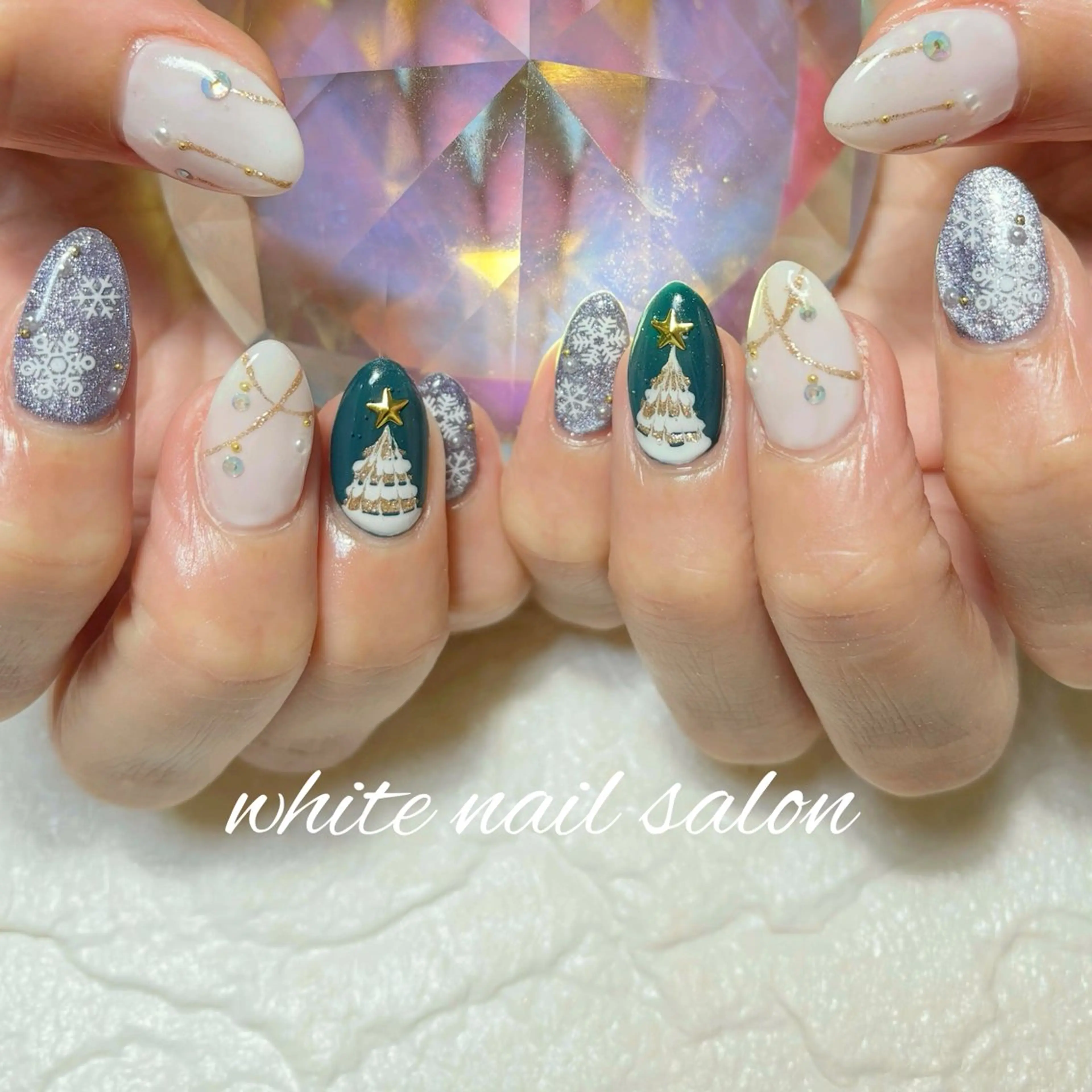 ネイル フットネイル ラメ(グリッター) ハンドネイル white nail salonのネイルデザイン