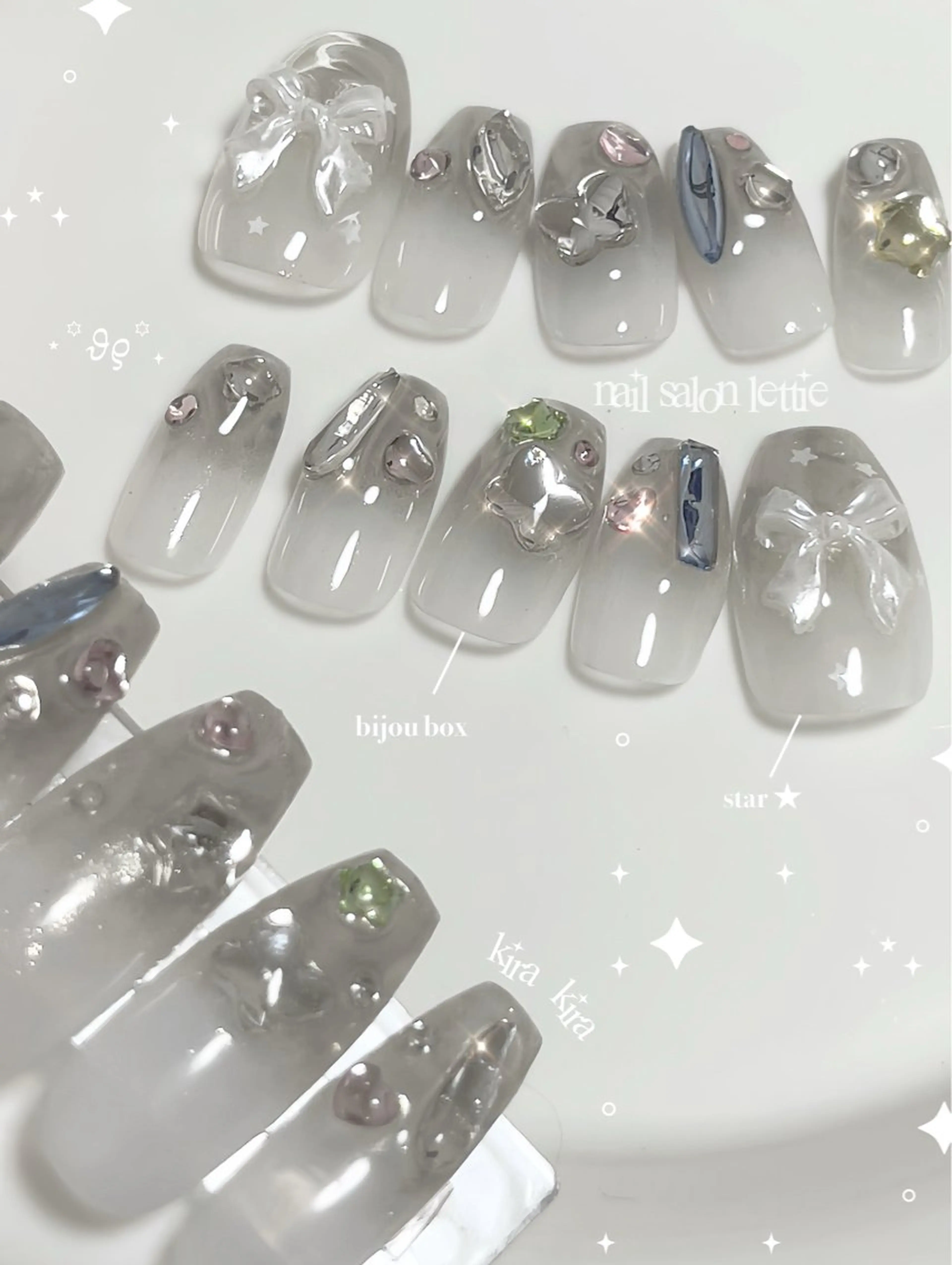 ネイル ハンドネイル lettie🎀 京都ガーリーネイルのネイルデザイン