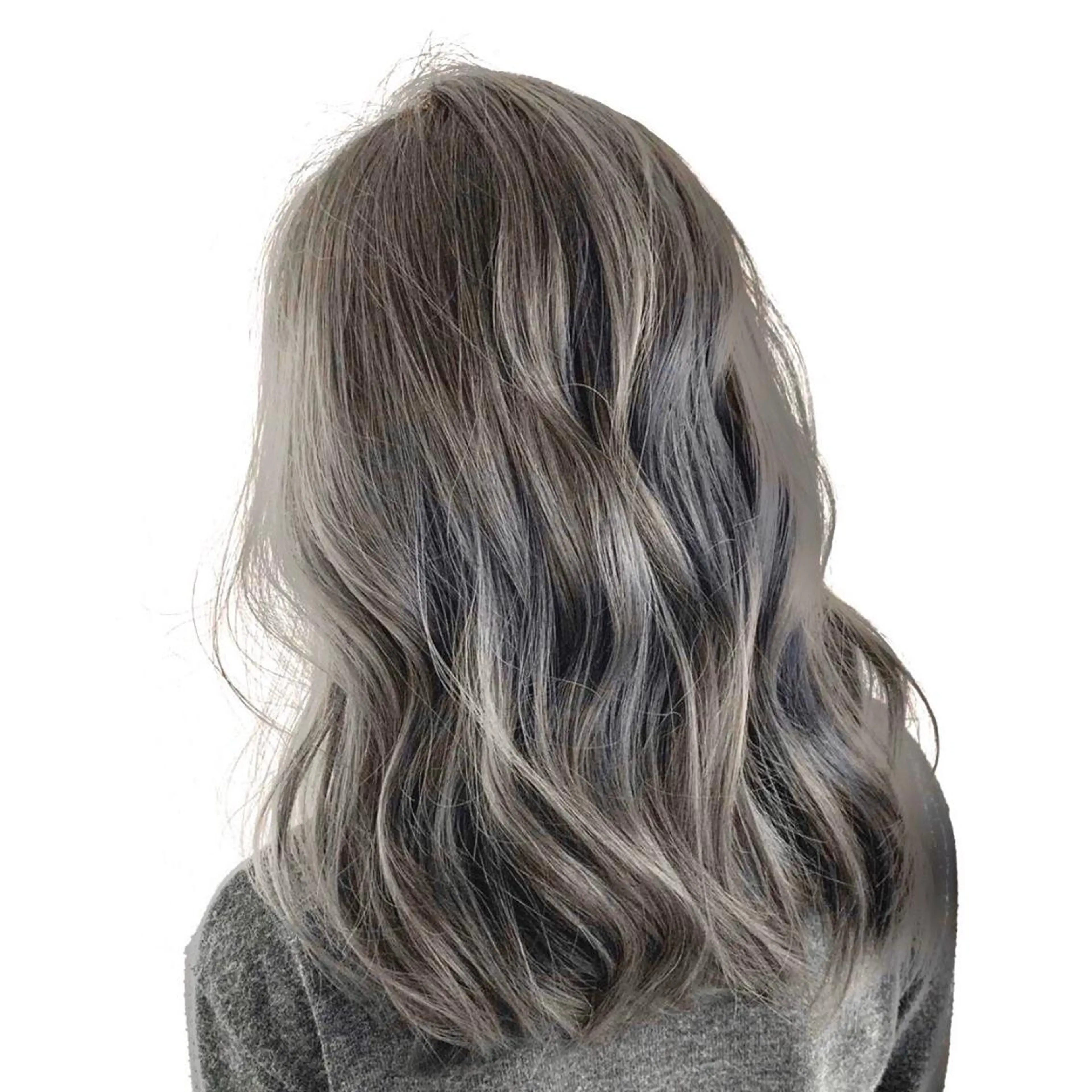 セミロング カラー セミロングパーマ アディクシーカラー バレイヤージュ ベージュカラー ブリーチ KAGAMI HIROSHIのヘアスタイル