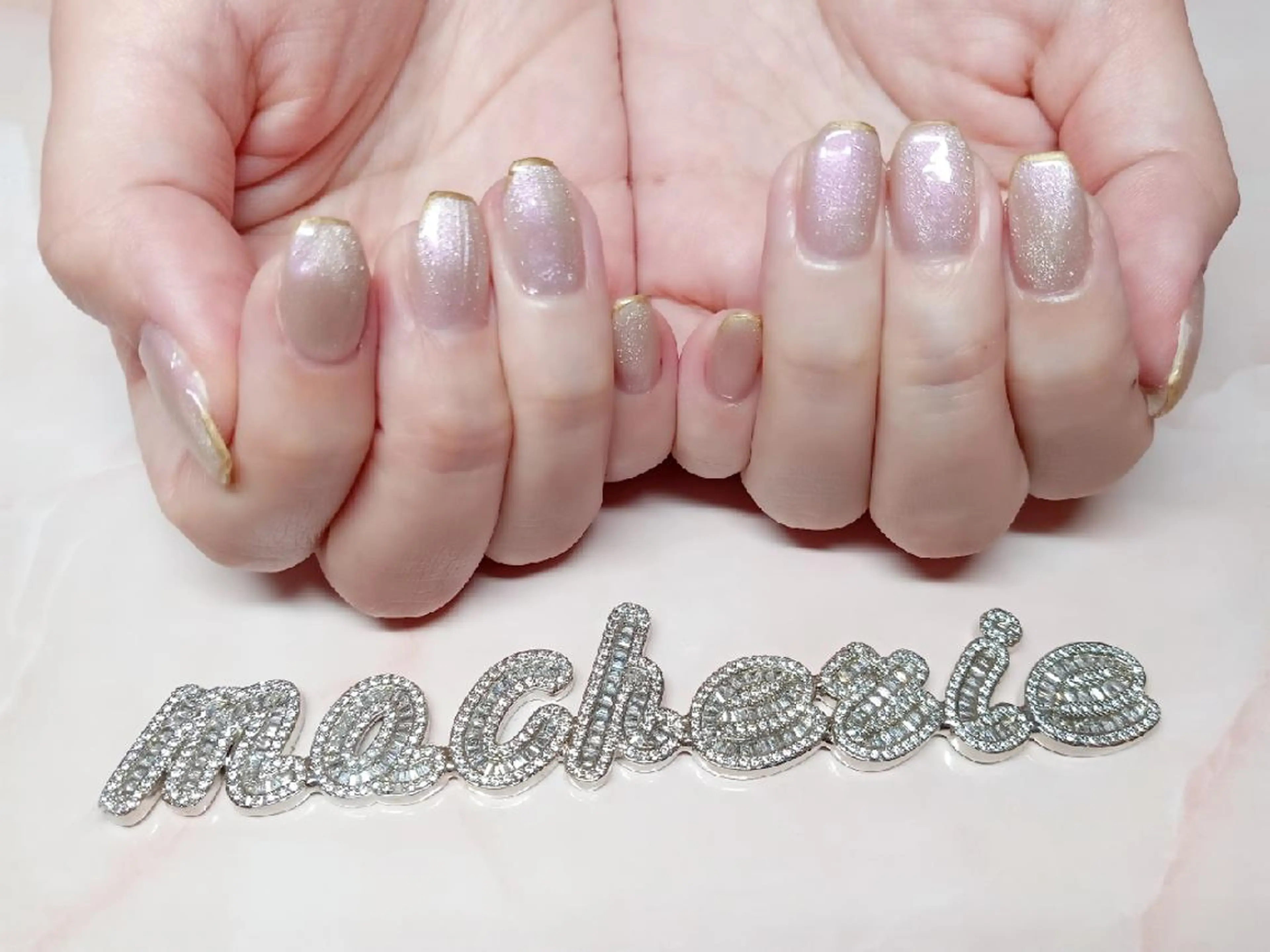 ネイル ゴールド マグネットネイル ハンドネイル Nail Salon macherieのネイルデザイン