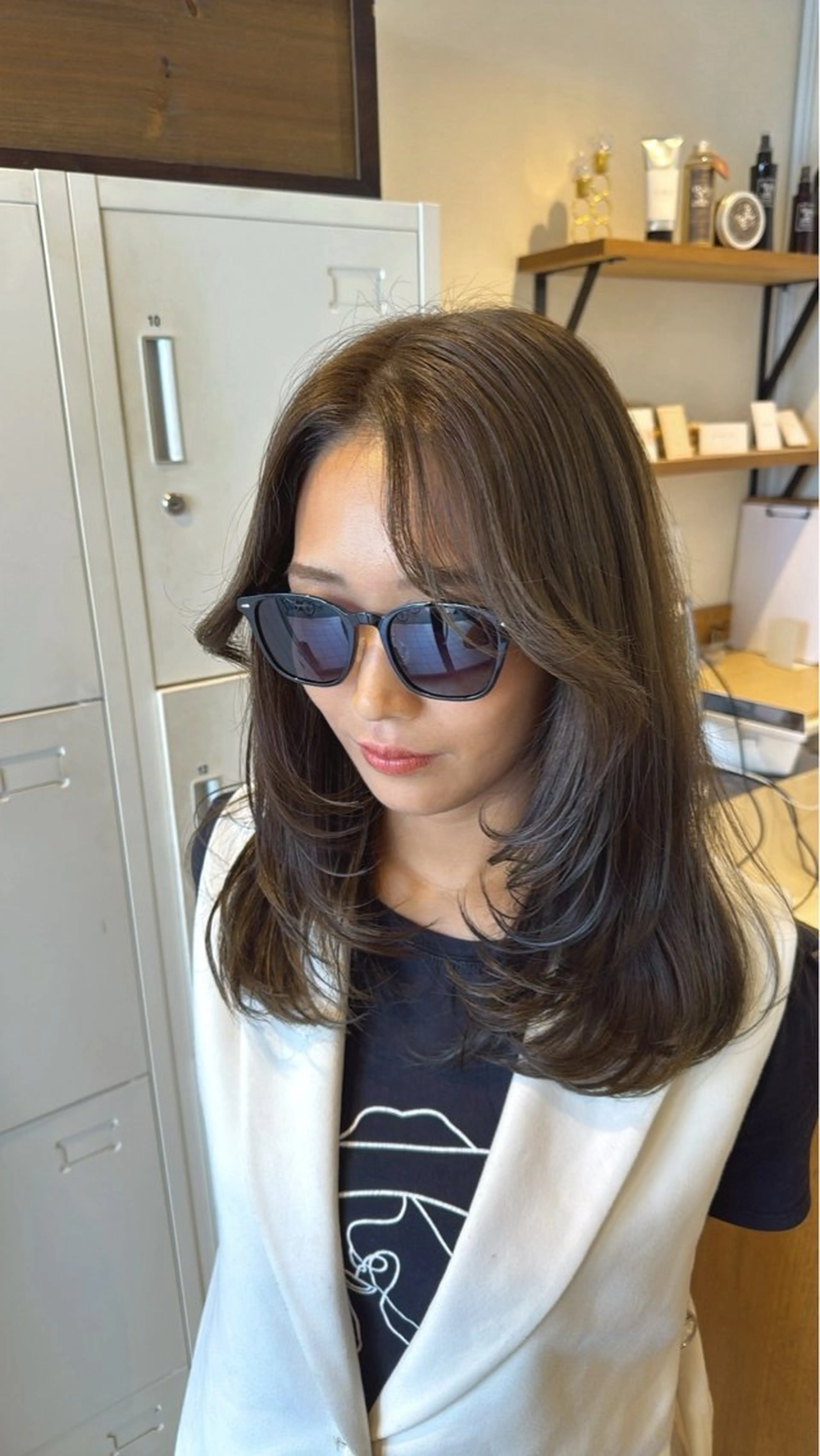 セミロング 井上 樹のヘアスタイル