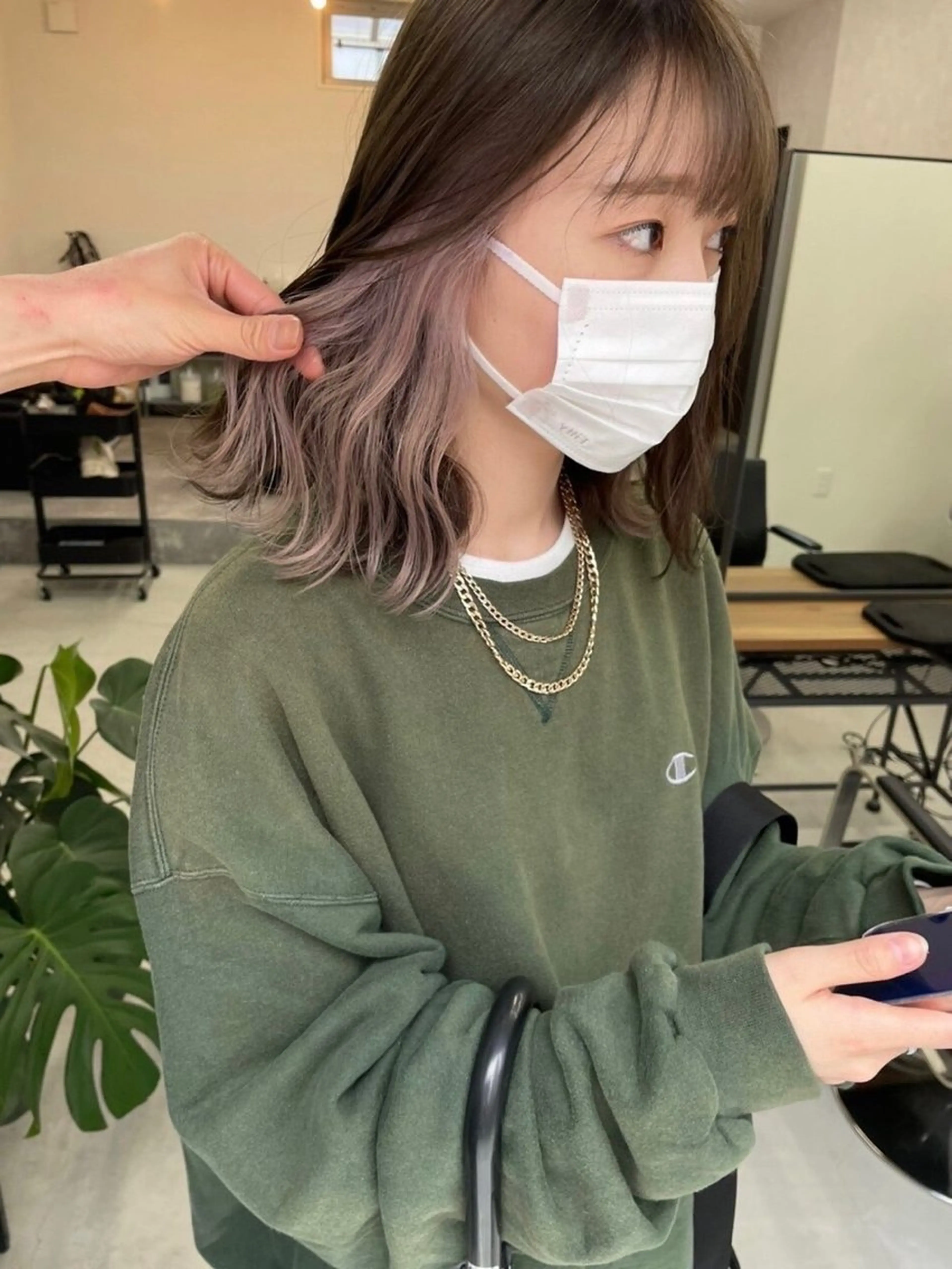 ロング 韓国風カラー ボブ 外国人風カラー ハイライト 髪質改善 メンズカット✂️ ¥2,200〜*土田のヘアスタイル