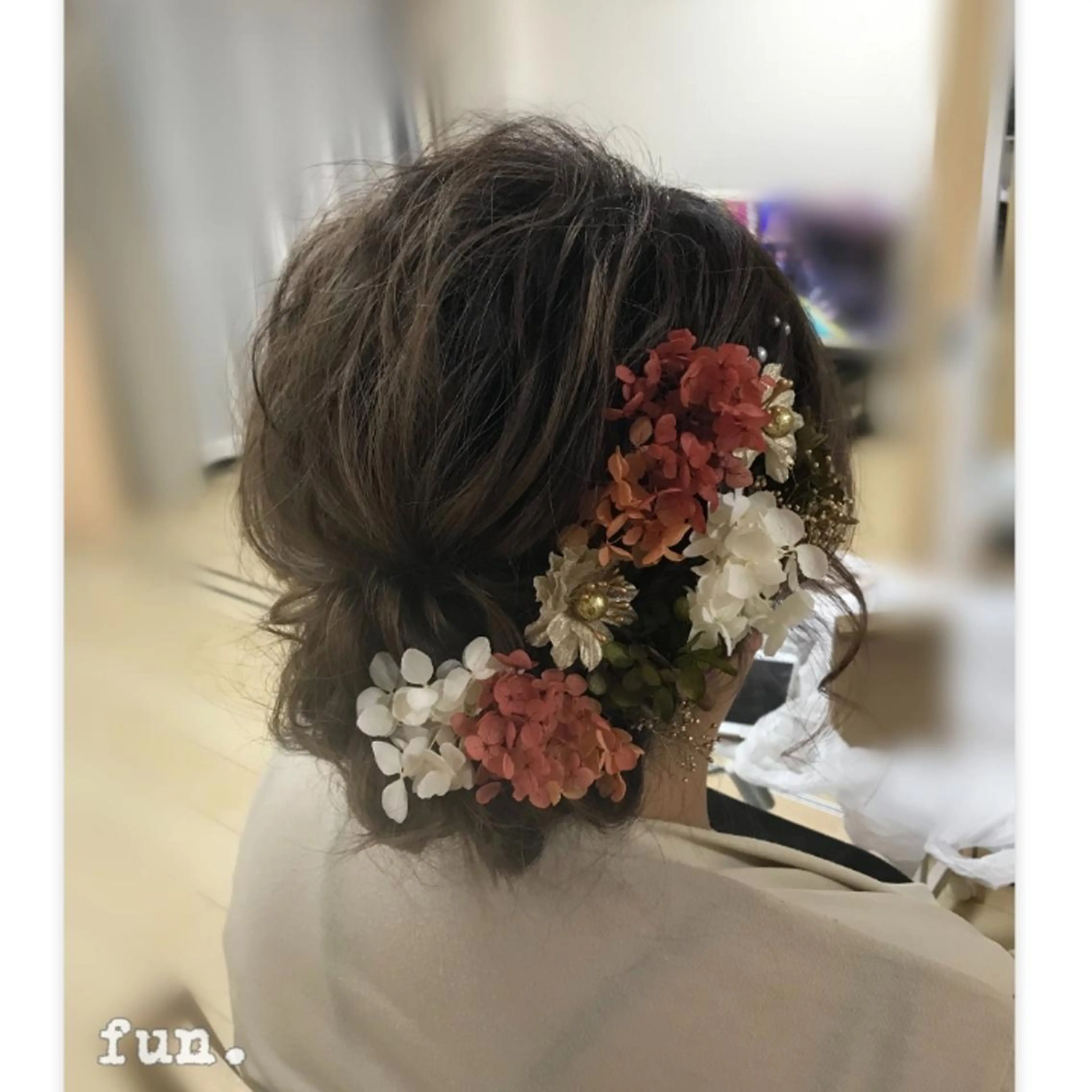 セミロング ヘアアレンジ fun./ヘアセット /エクステ/着付のヘアスタイル