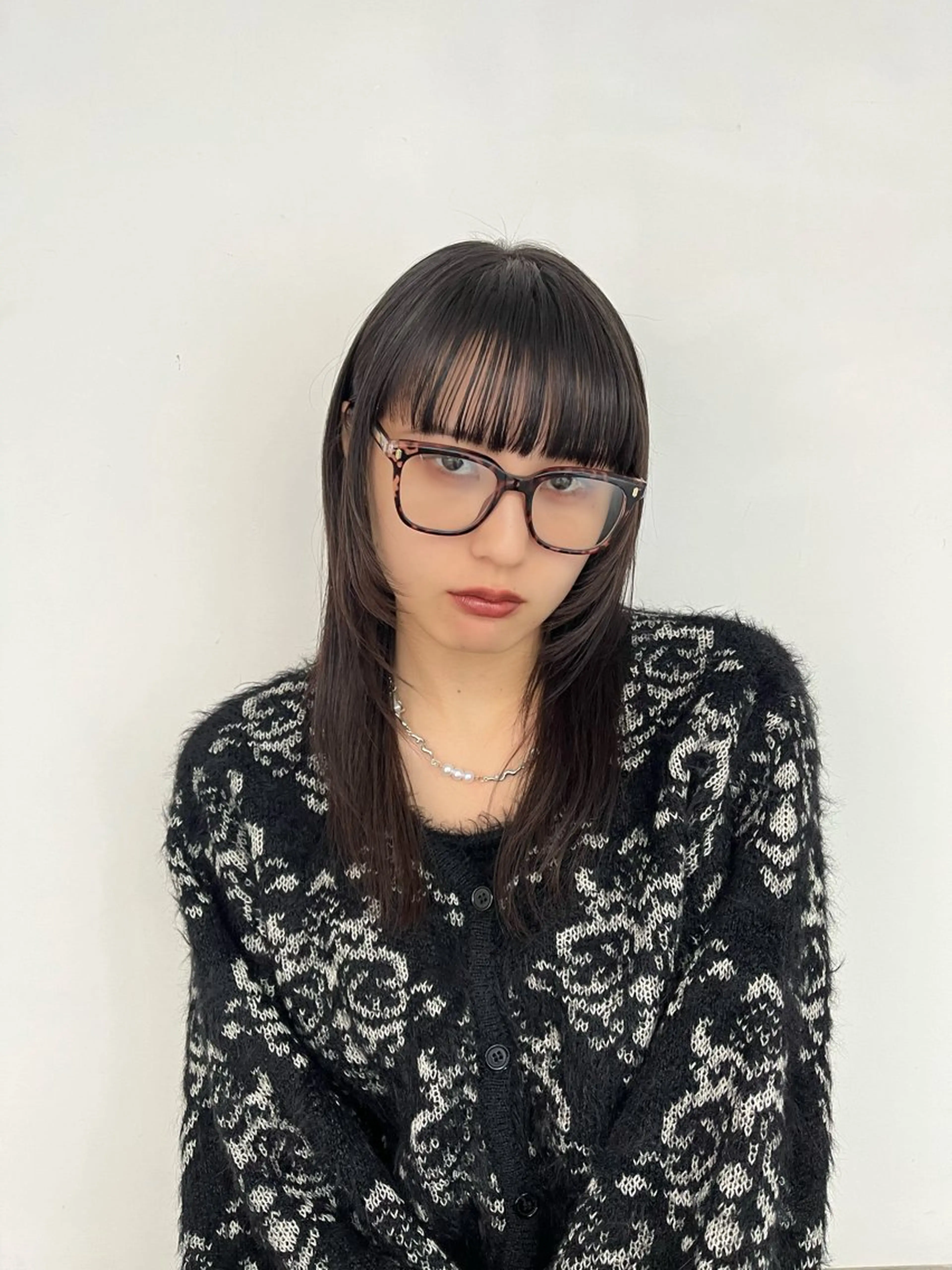 ミディアム 顔周りカット レイヤーカット fit　stand所属・ハルカ/ fit standのヘアスタイル