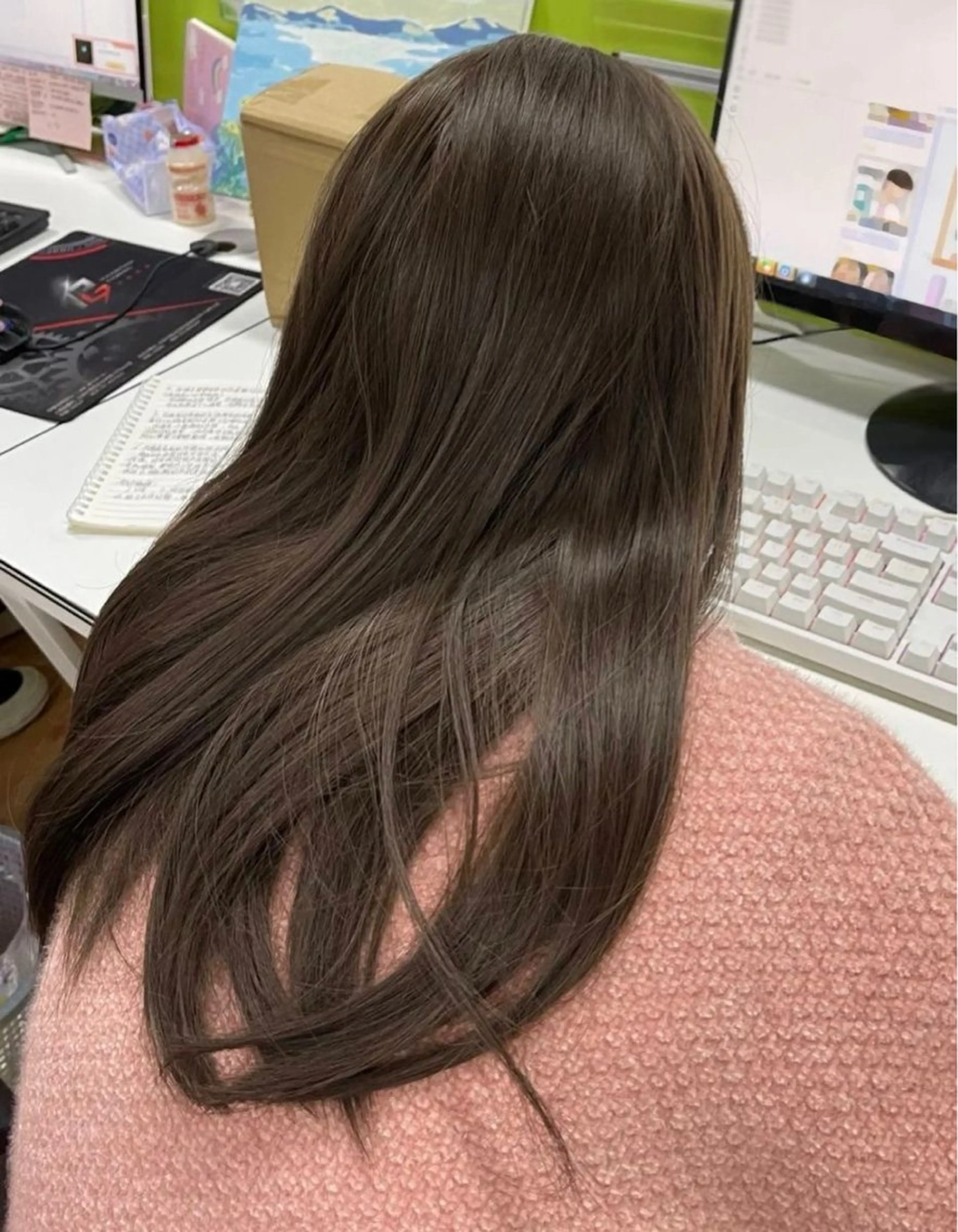 カラー ブラウンカラー オリーブブラウン the path アミのヘアスタイル