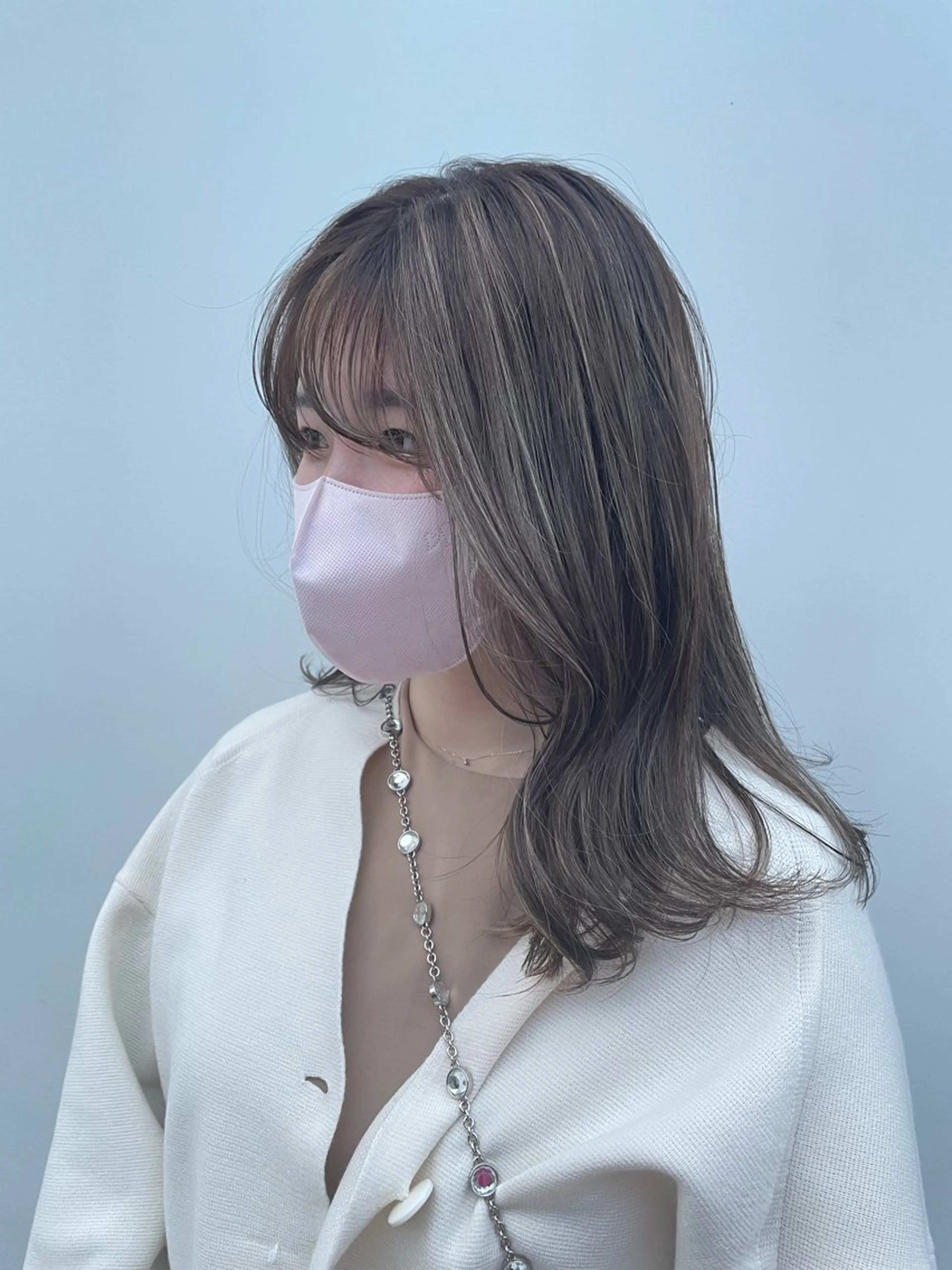 セミロング カラー 増井 歩夢のヘアスタイル