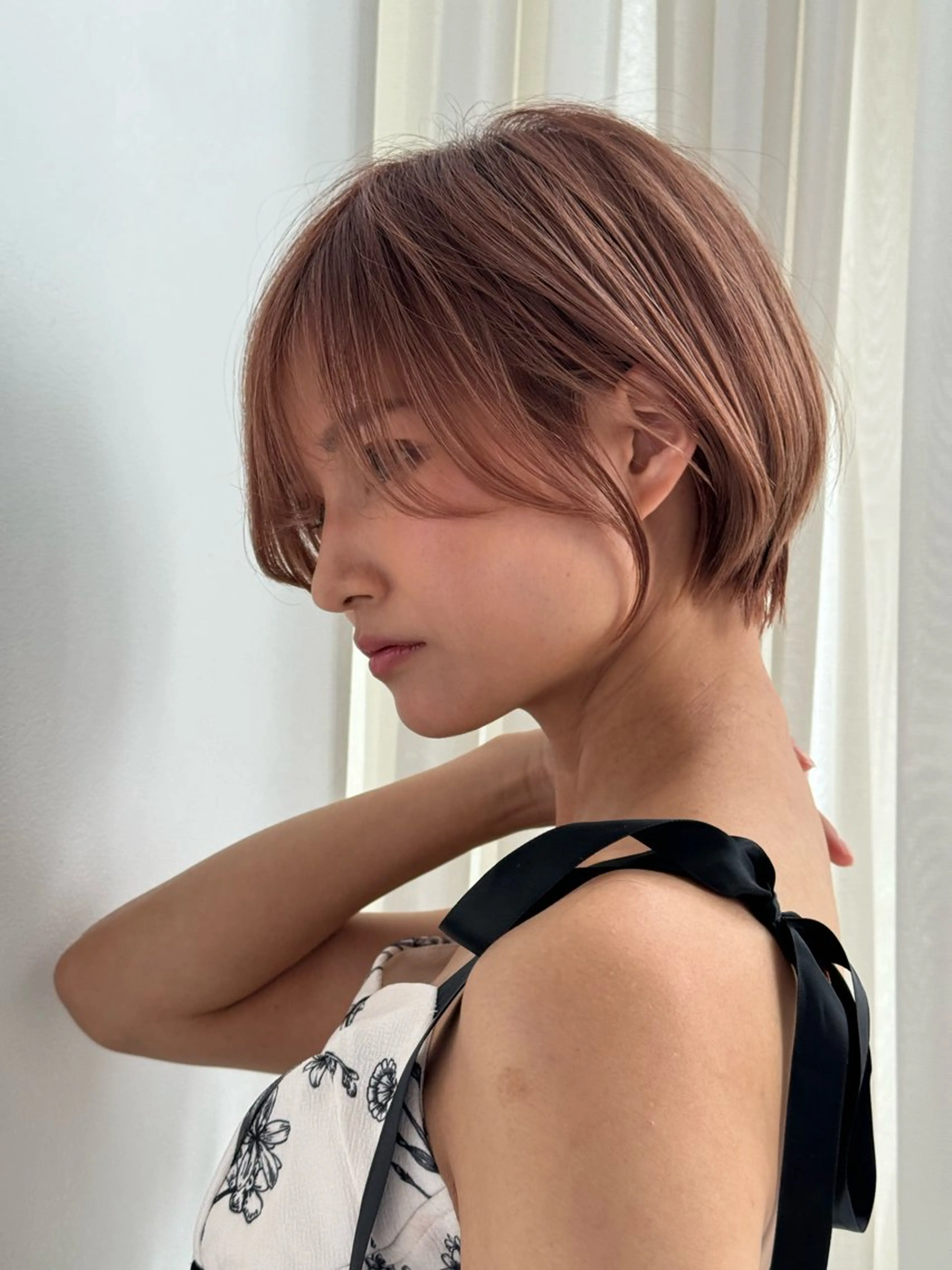 ショート ショートヘア 高島大登/顔周り /ミルクティーのヘアスタイル