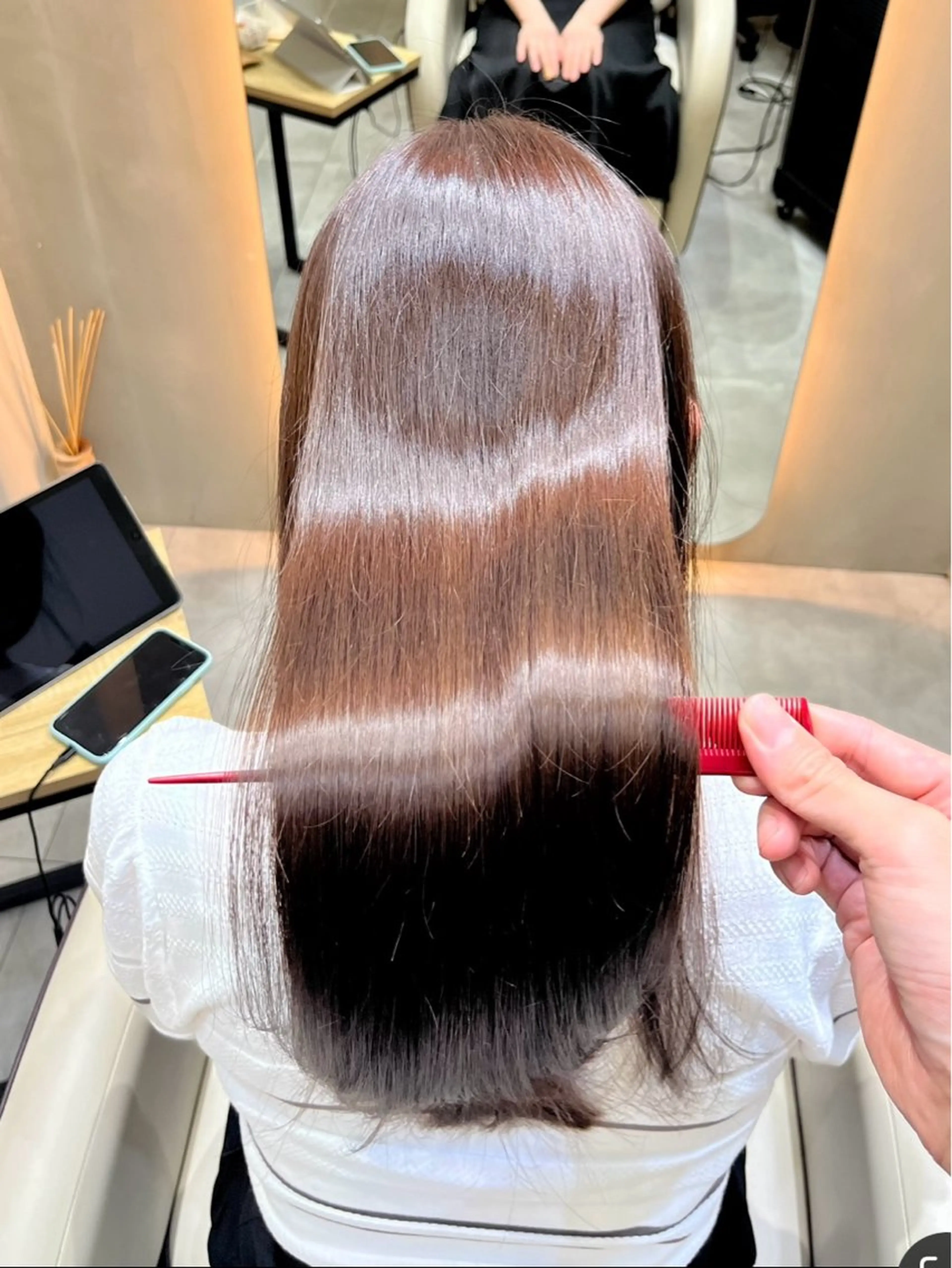 セミロング トリートメント Soleriaソレリア所属・傷みが少ないカラー/ 美髪矯正/山口玲緒奈のヘアスタイル