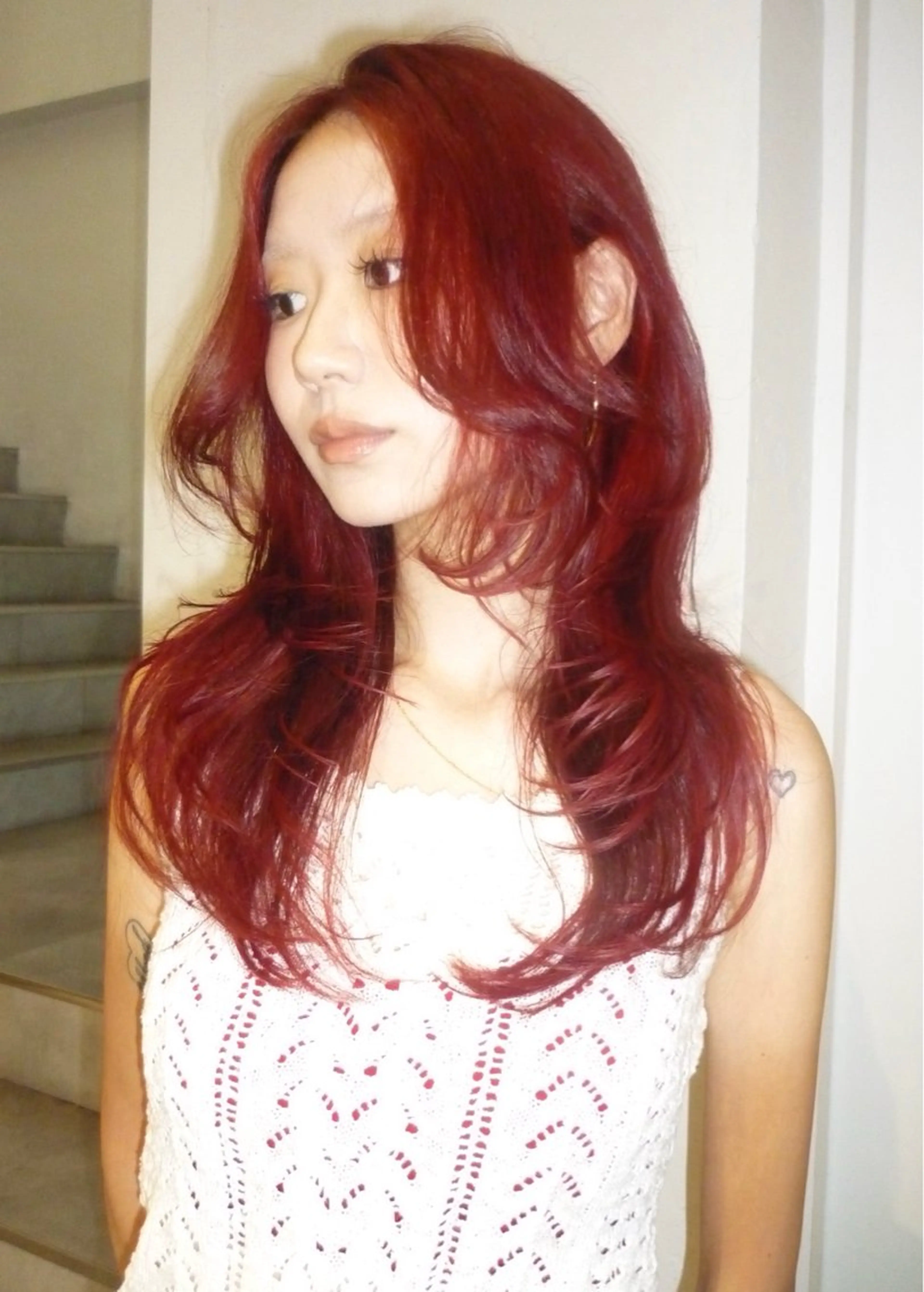 ロング カラー ヘアカラー 🌟暖色系ハイトーン 🌟AIのヘアスタイル