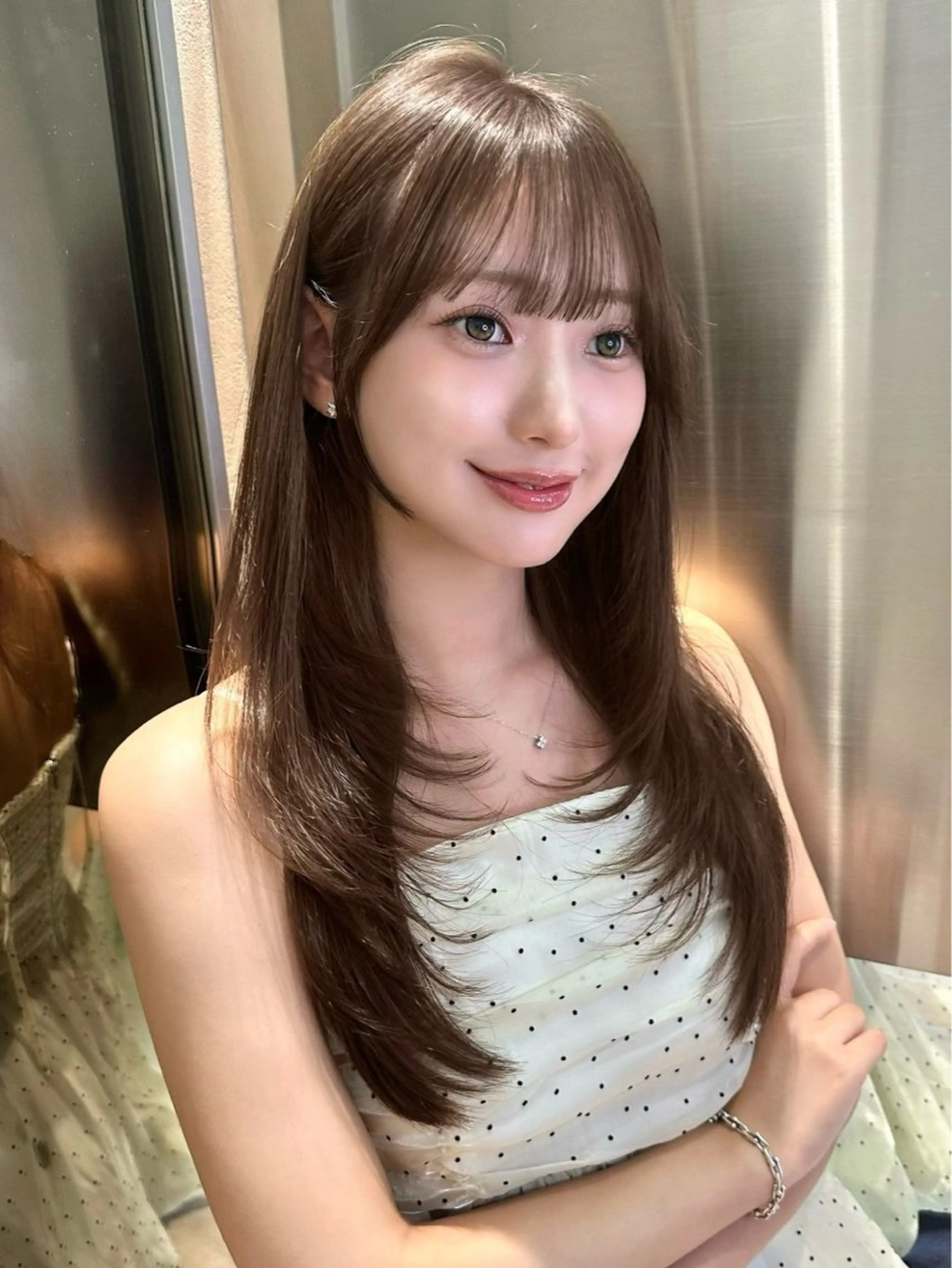 ロング 菅沢三奈/さいたま市 縮毛矯正/韓国ヘアのヘアスタイル