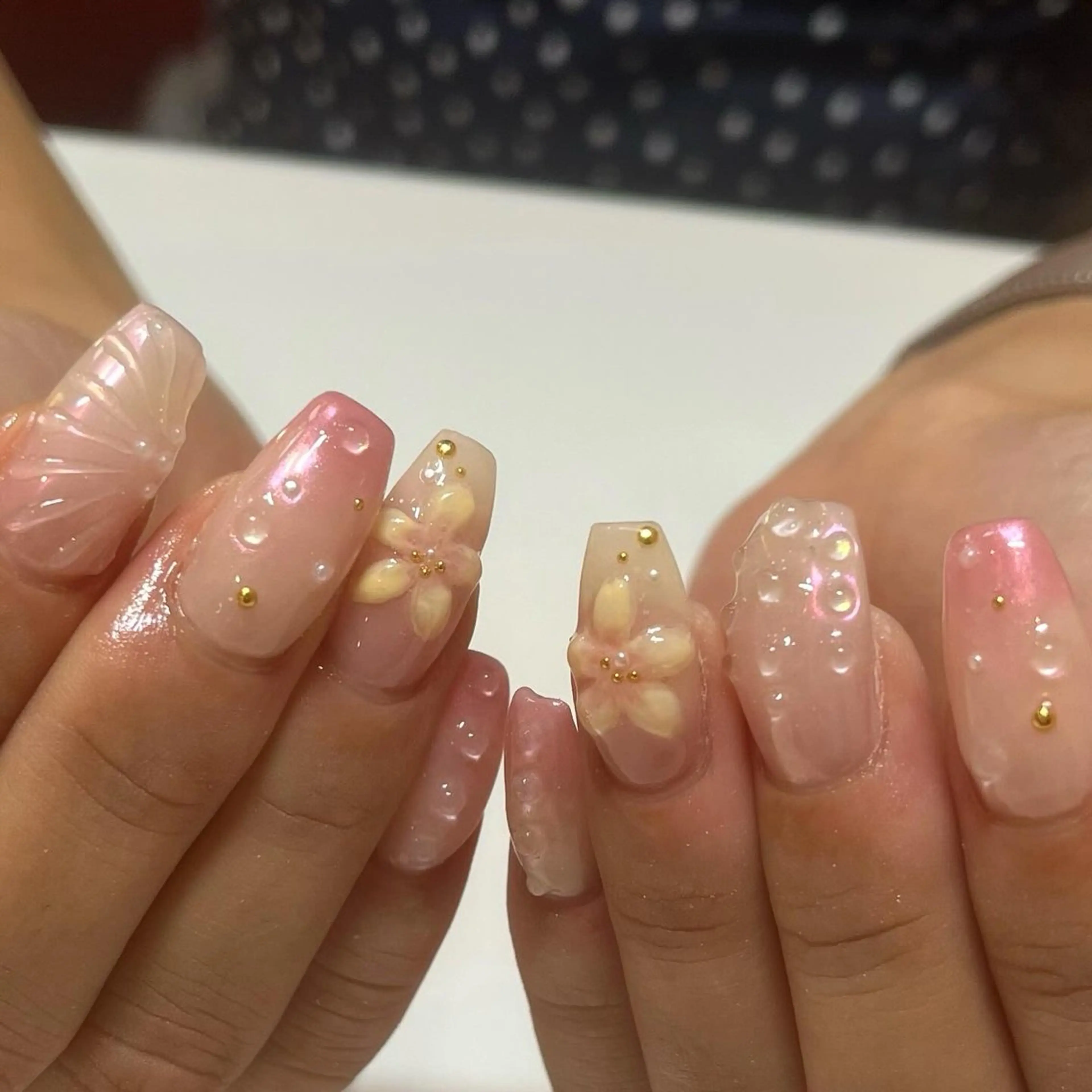 ネイル フラワーネイル ハンドネイル 生井 優花のネイルデザイン