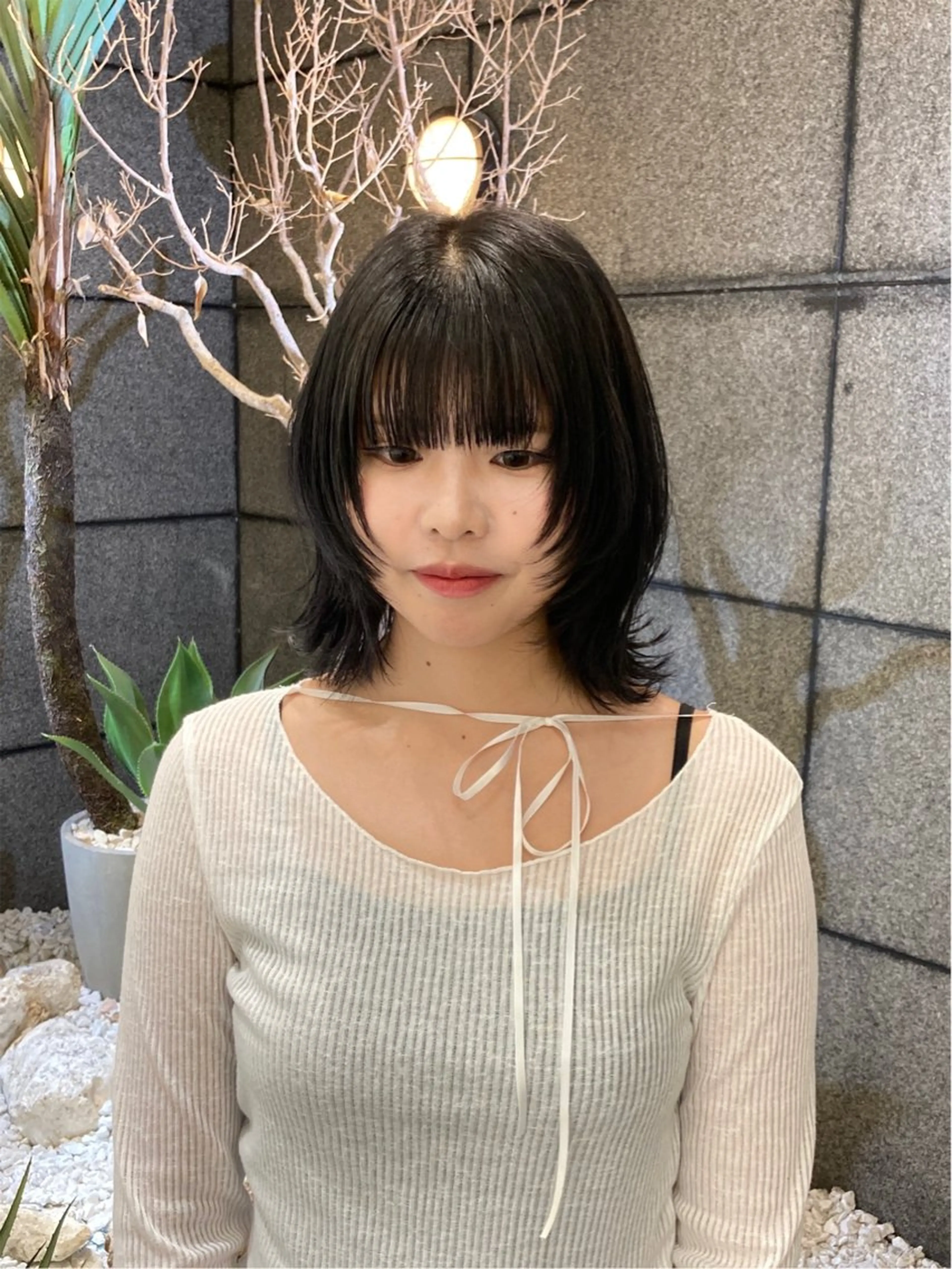 ミディアム [ ]Shiro シロ 熊谷 美容室所属・韓国系レッドカラー mikuのヘアスタイル