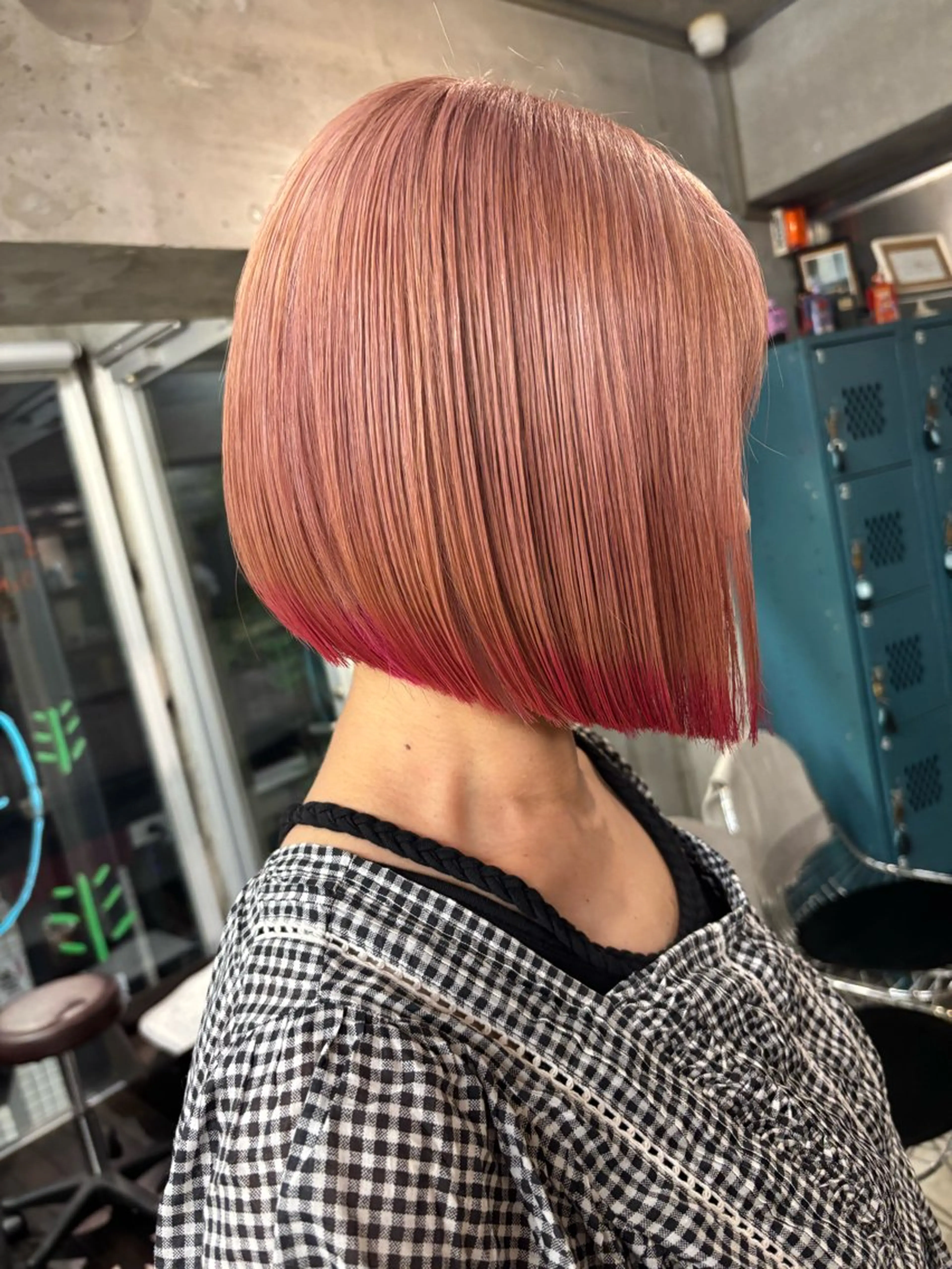 ショート カラー ブリーチ ピンクカラー ボブ ヘアカラー 土田かほ/本日🈳 透明感カラー🍃のヘアスタイル