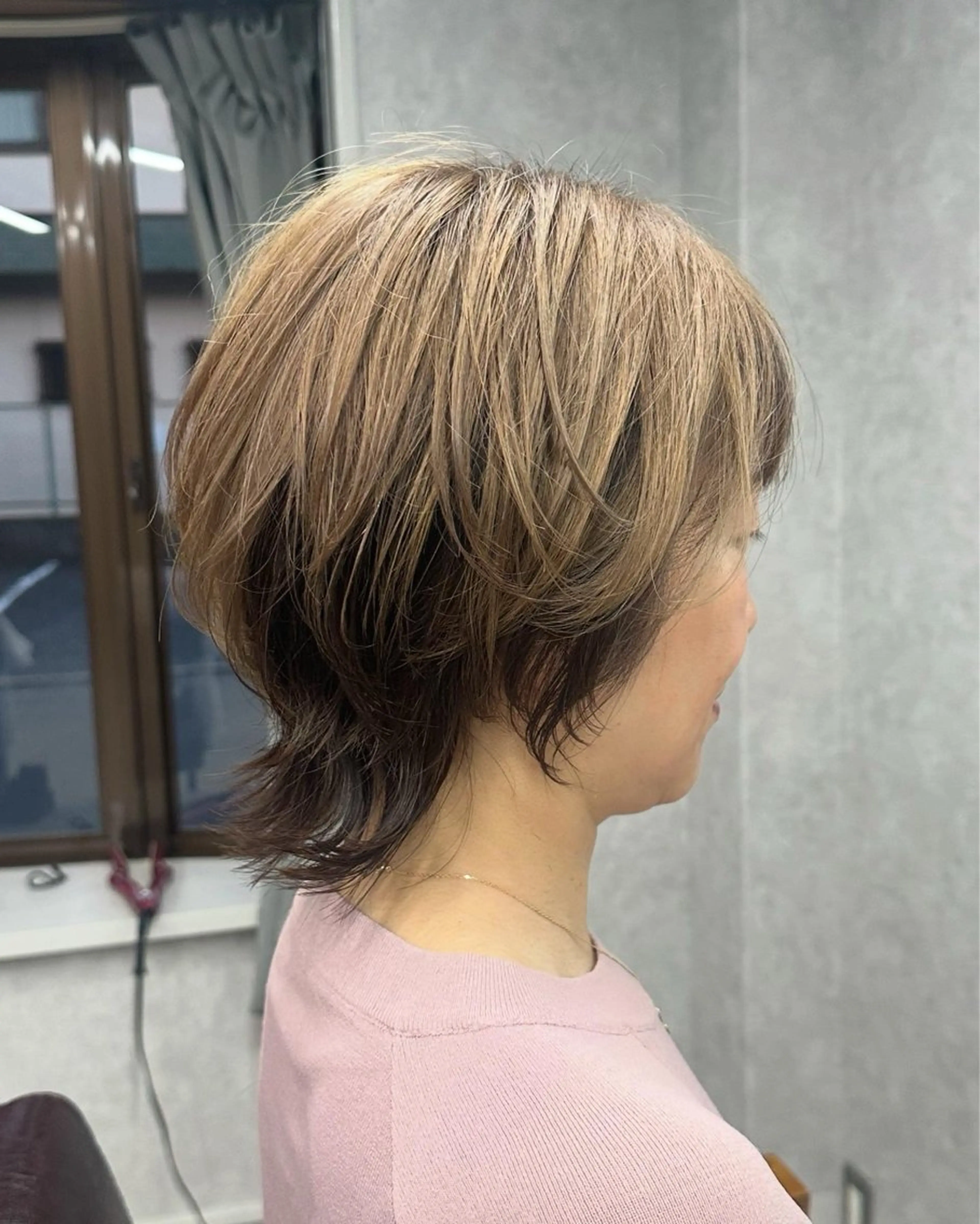 ミディアム カラー カット ヘアカラー トリートメント Lien 深井店のヘアスタイル