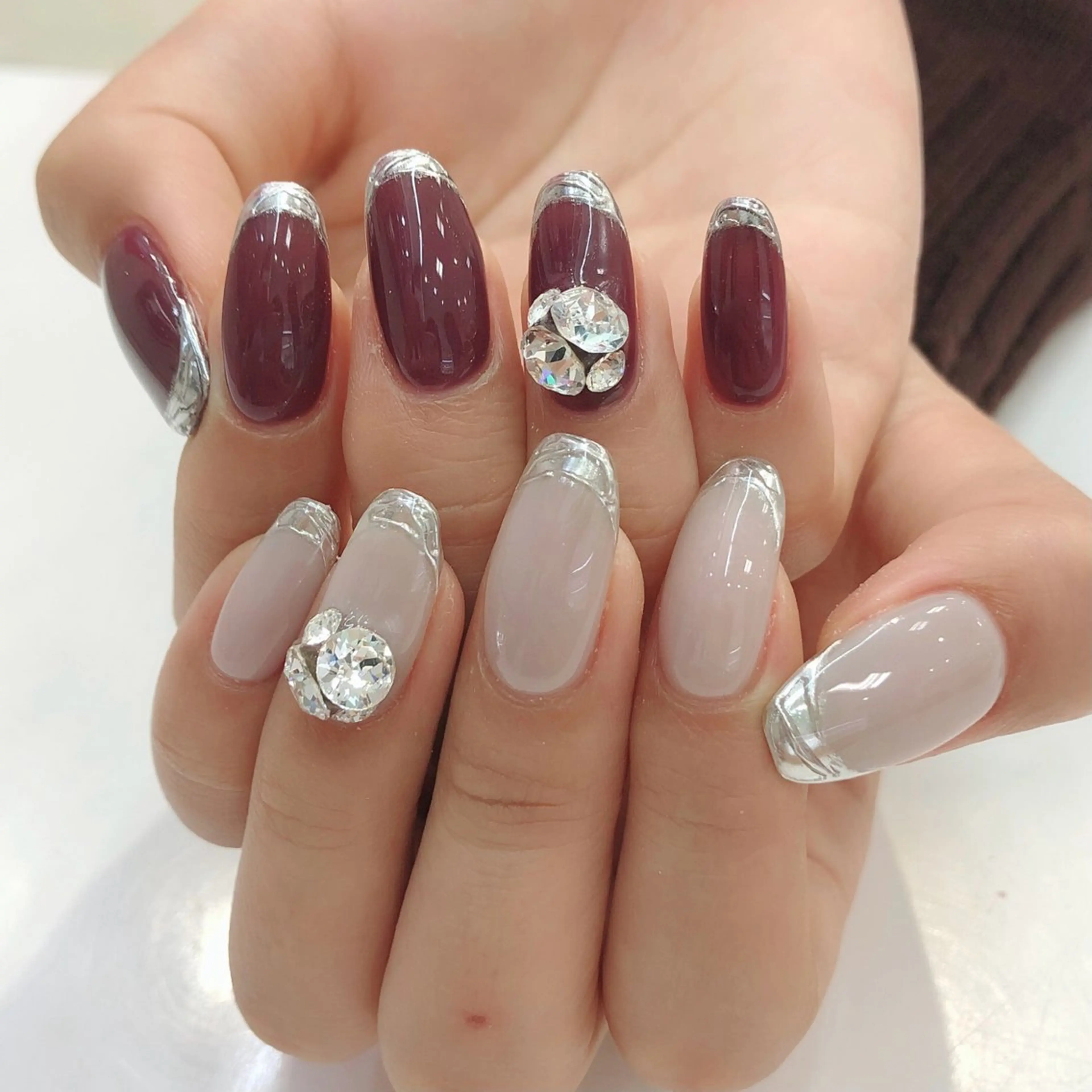 ネイル フレンチネイル ミラーネイル ハンドネイル nailland♡ Airiのネイルデザイン