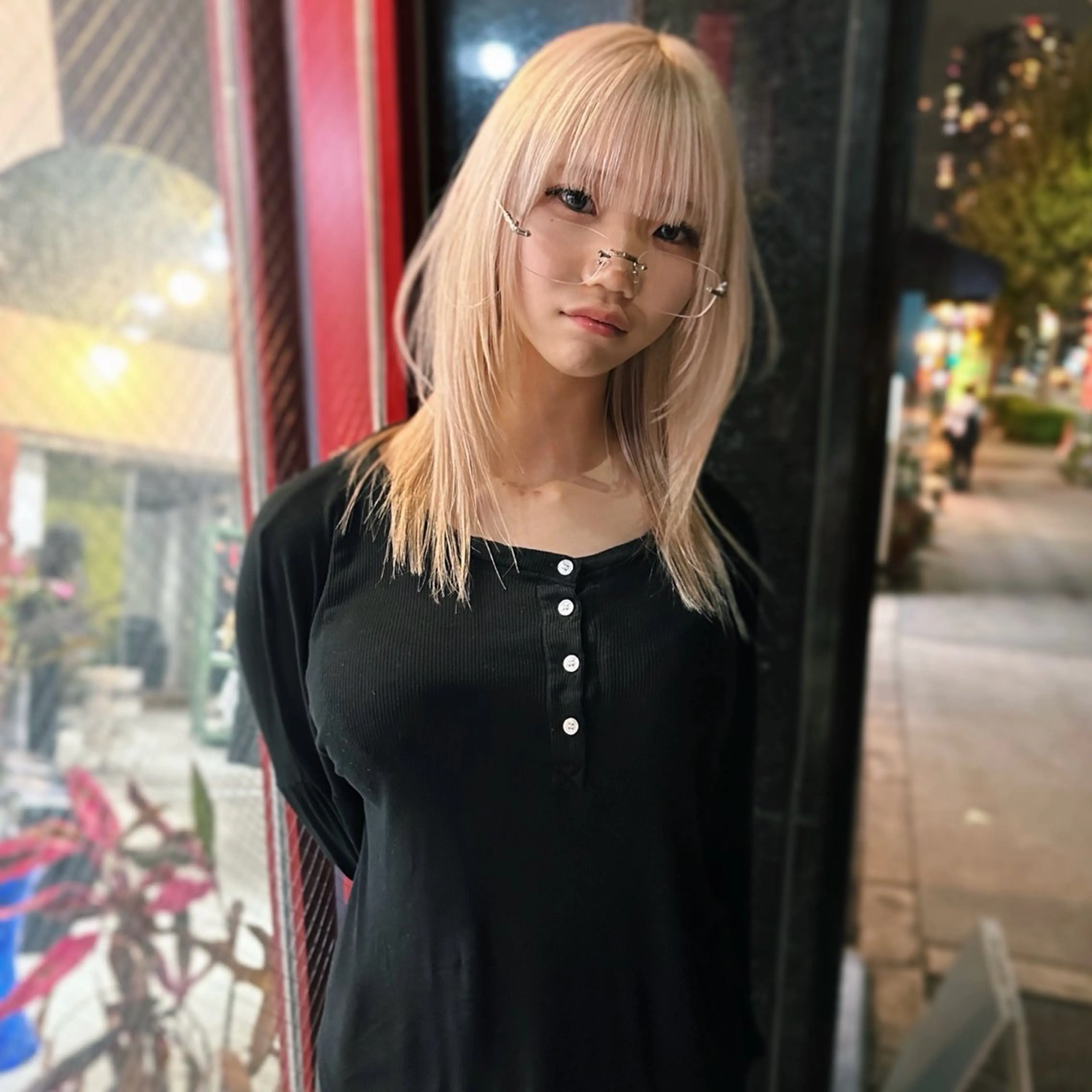 セミロング カラー ヘアカラー トリートメント 色落ちまで2度綺麗な ハイトーン⭐️ヨシキのヘアスタイル
