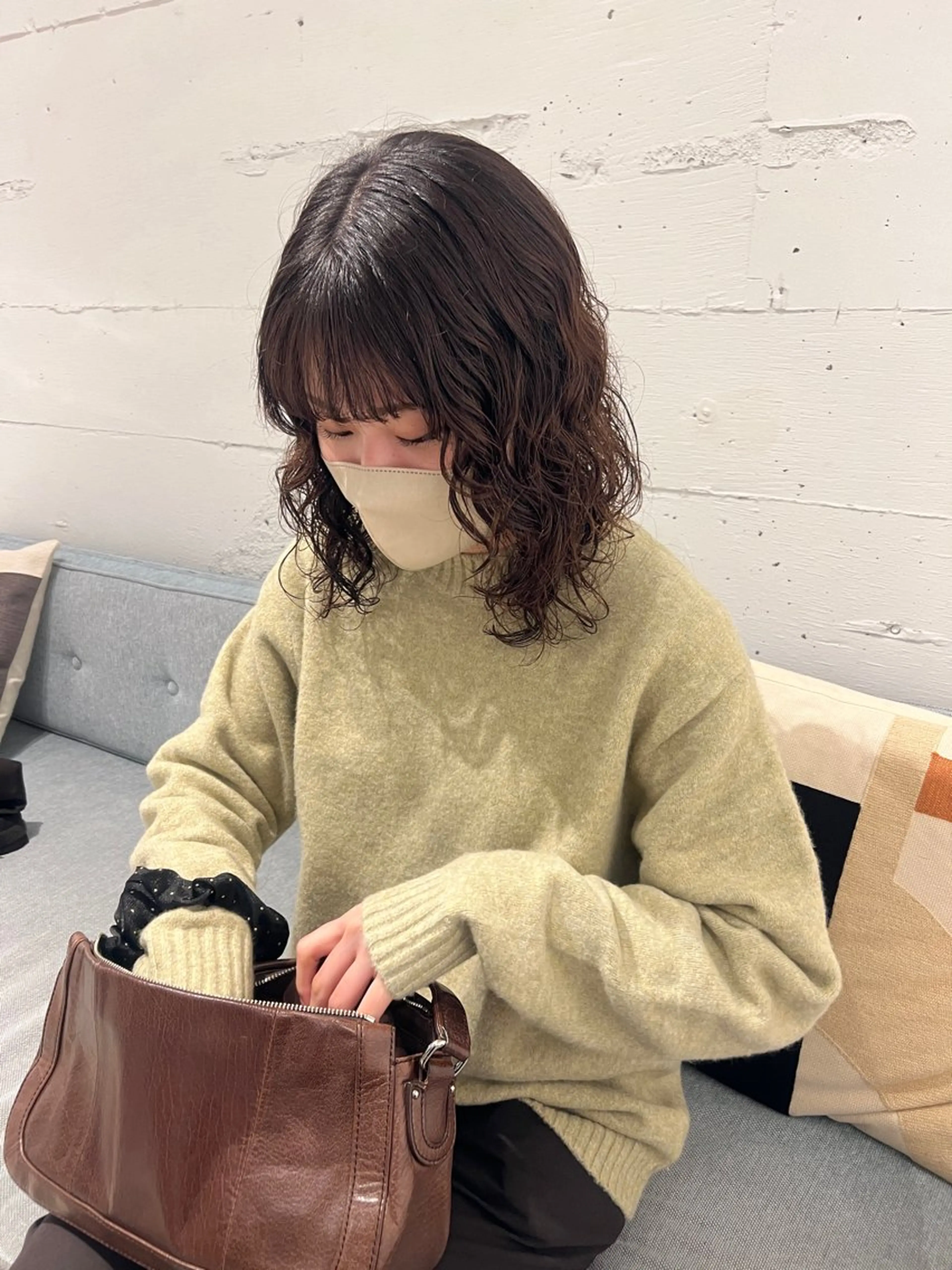 パーマ 峯田 優花のヘアスタイル