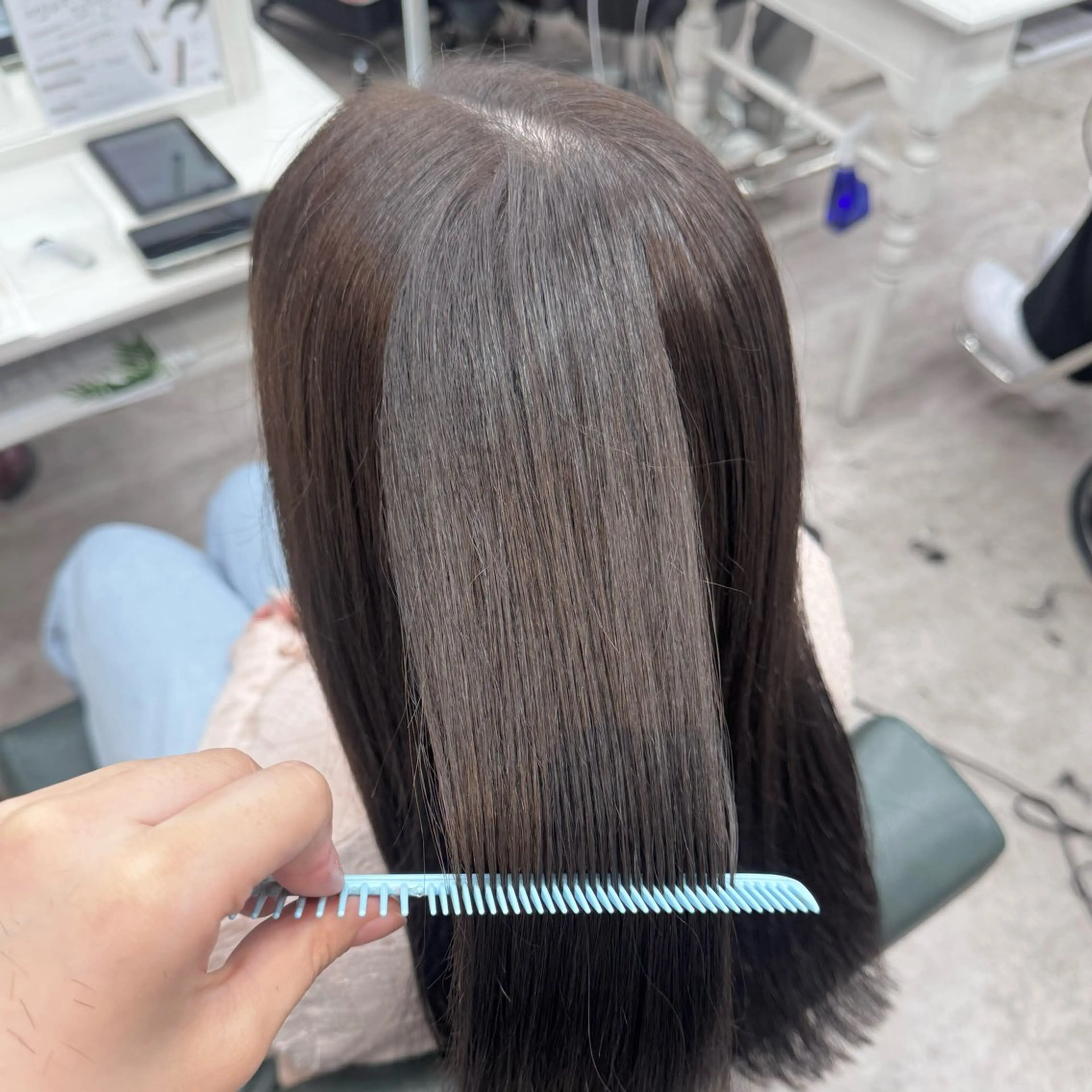 ロング カラー ヘアカラー トリートメント JUNSHIN🦋 ヘアセット／カラーのヘアスタイル