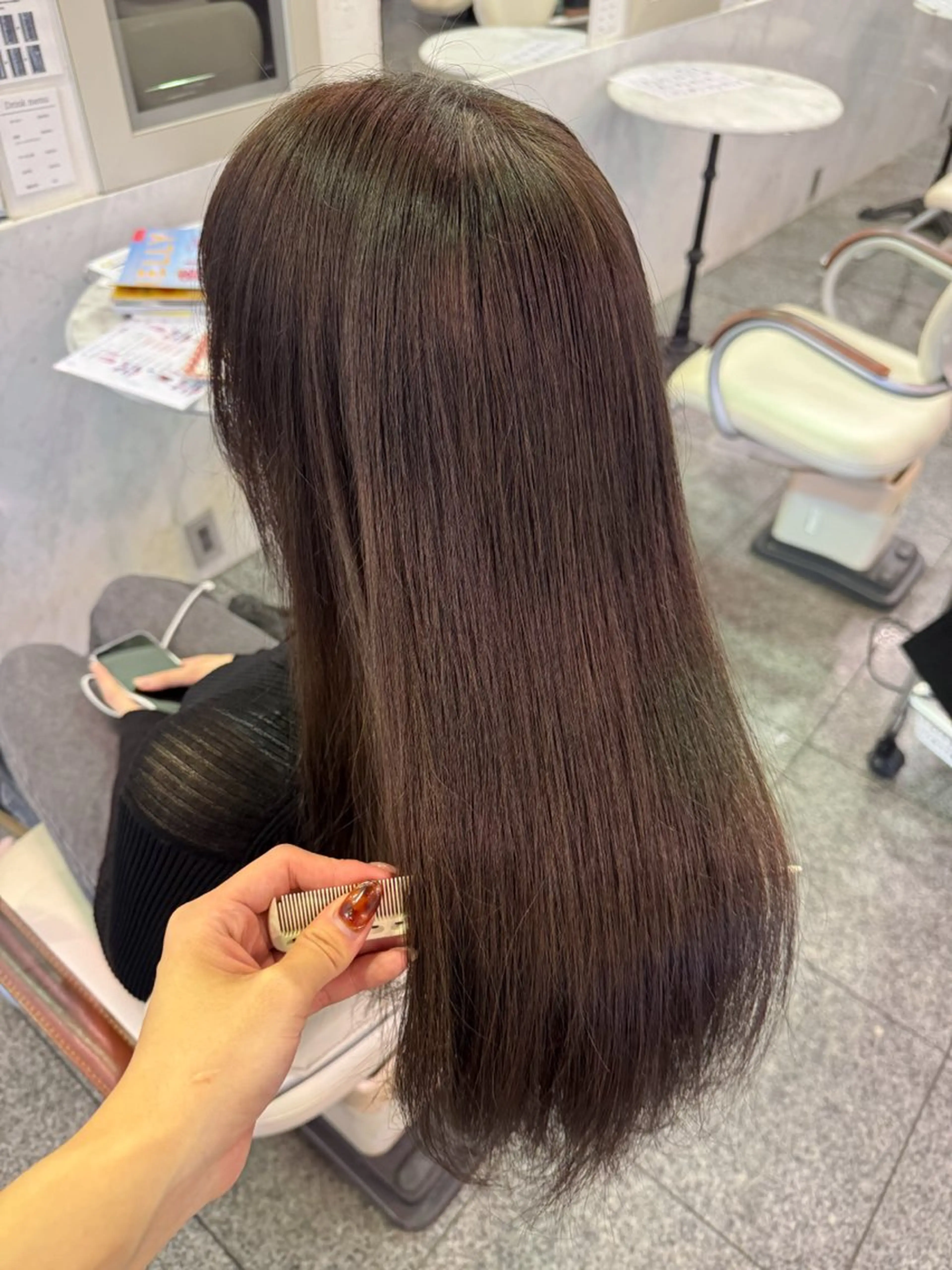 セミロング カラー ブラウンカラー チョコレートブラウン カット ヘアカラー トリートメント 🫧ヒシダアキ /taboo🫧のヘアスタイル