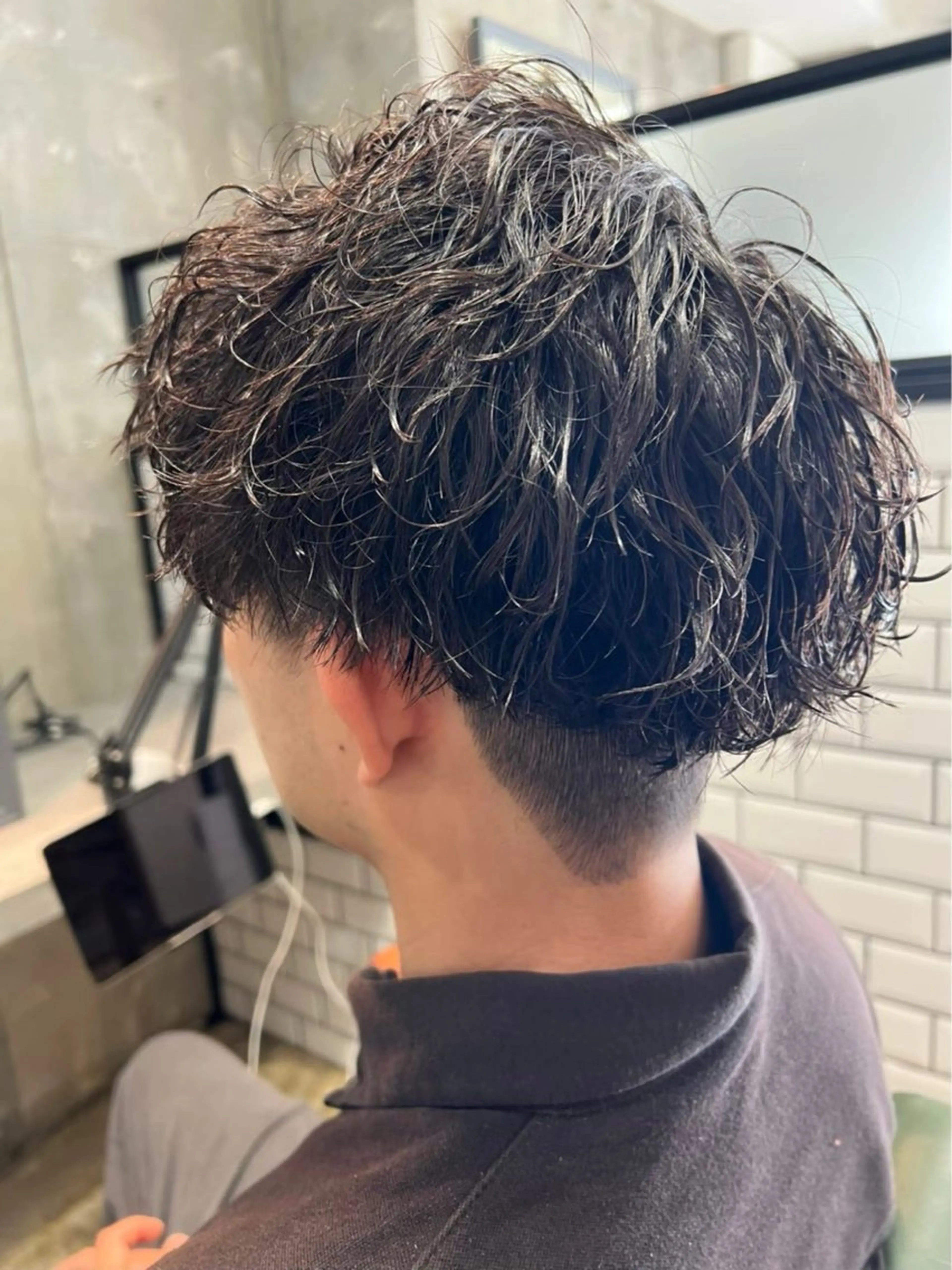 パーマ メンズ メンズパーマ 波巻きパーマ 窪田 欣恭のヘアスタイル