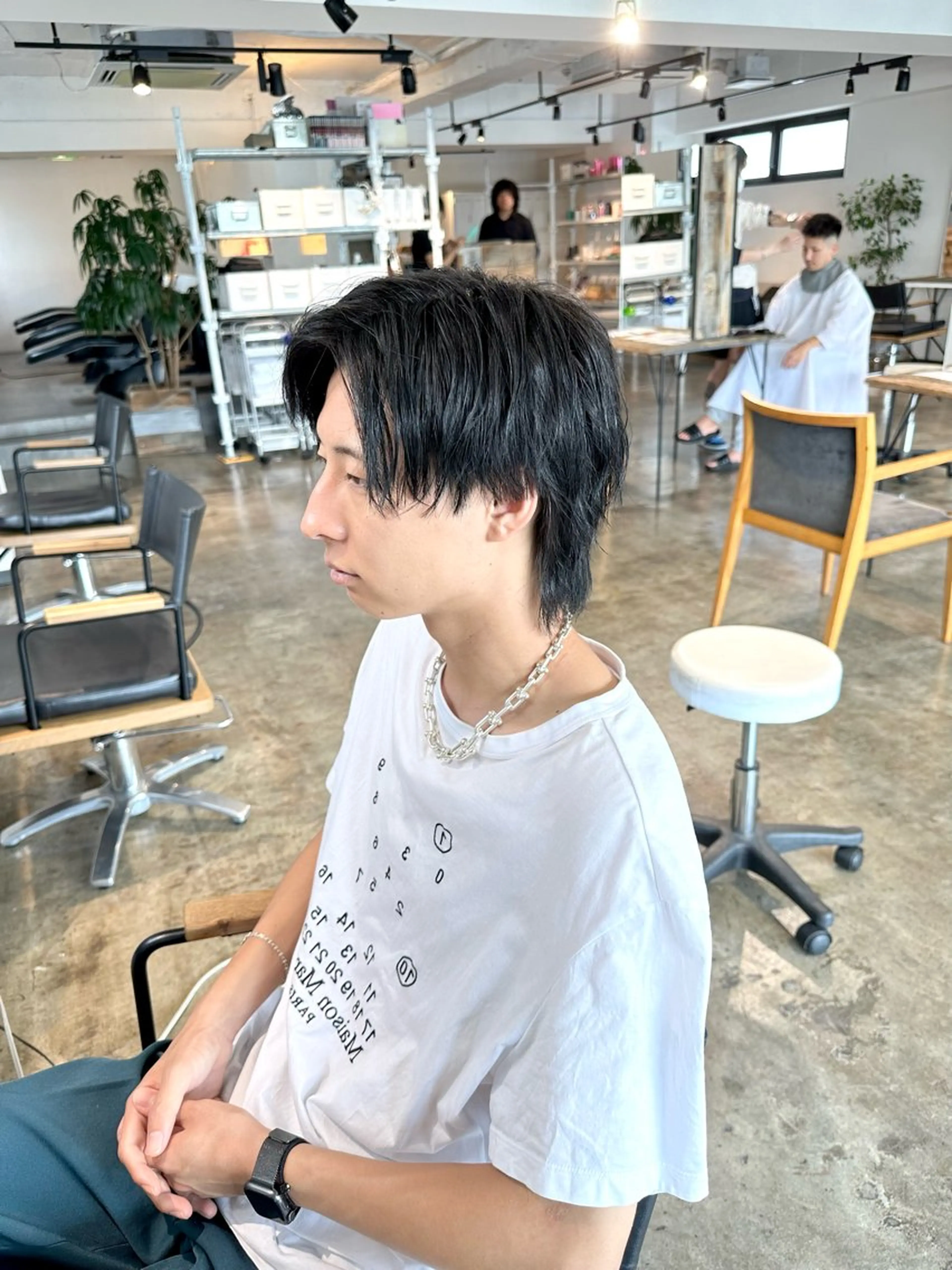 メンズ センターパート メンズウルフカット ウルフカット カット ヘアカラー トリートメント 骨格補正施術/メンズ 専門美容師/YUYAのヘアスタイル