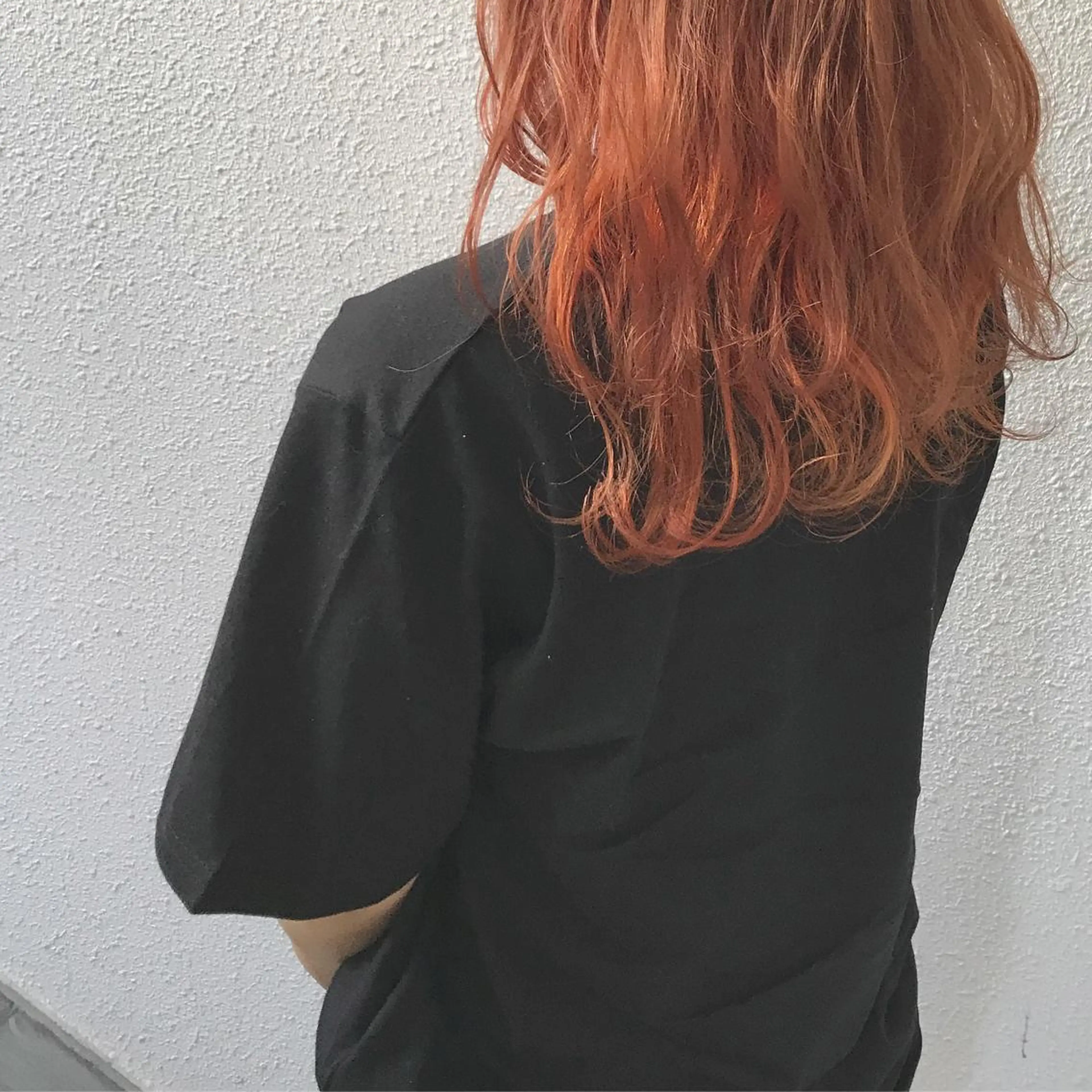 ミディアム カラー ブリーチ オレンジ インナーカラー/天神 ブリーチ/吉田のヘアスタイル