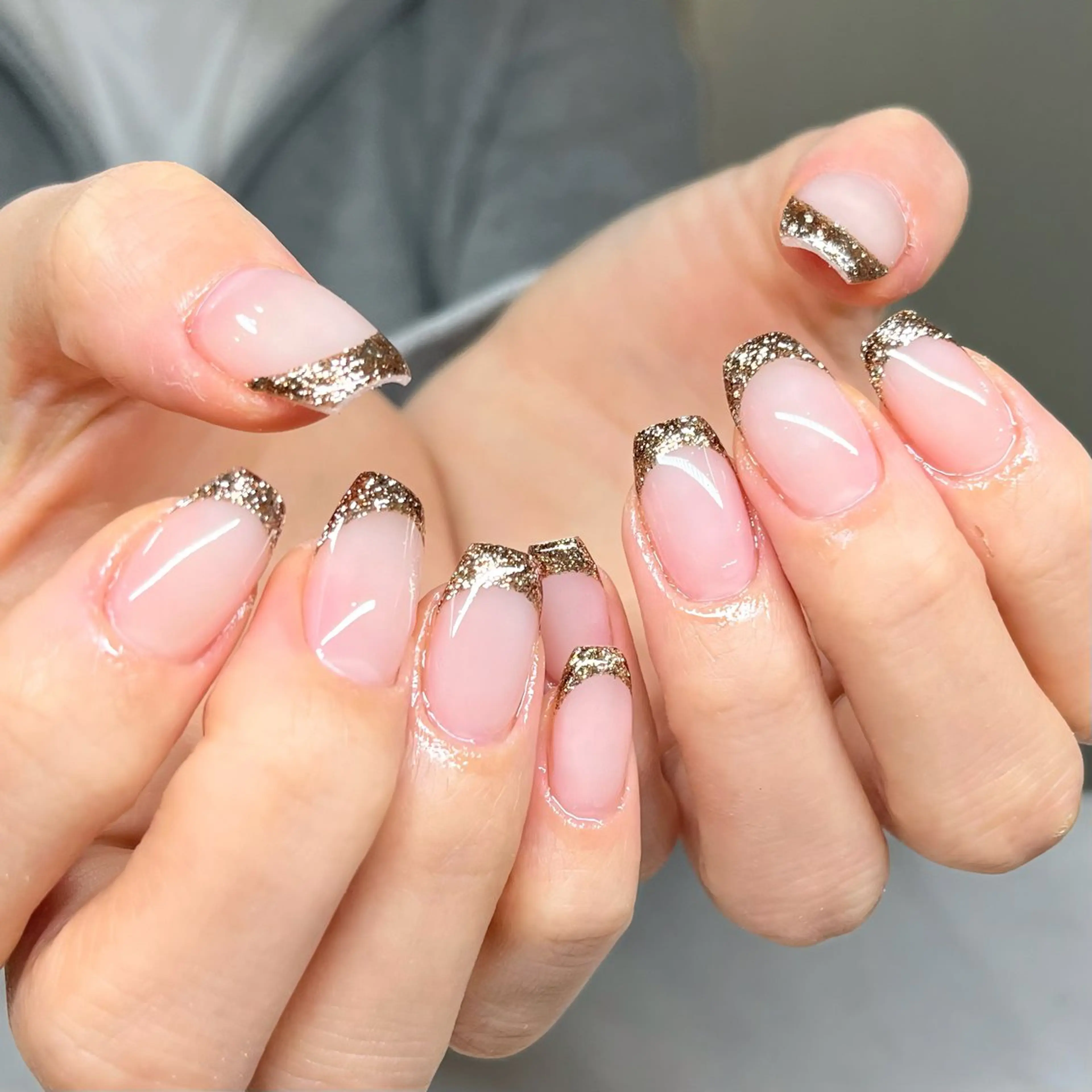 ネイル フレンチネイル ラメ(グリッター) マグネットネイル ネイビー ワンカラーネイル ハンドネイル 🫧OPELIA NAIL渋谷🫧のネイルデザイン