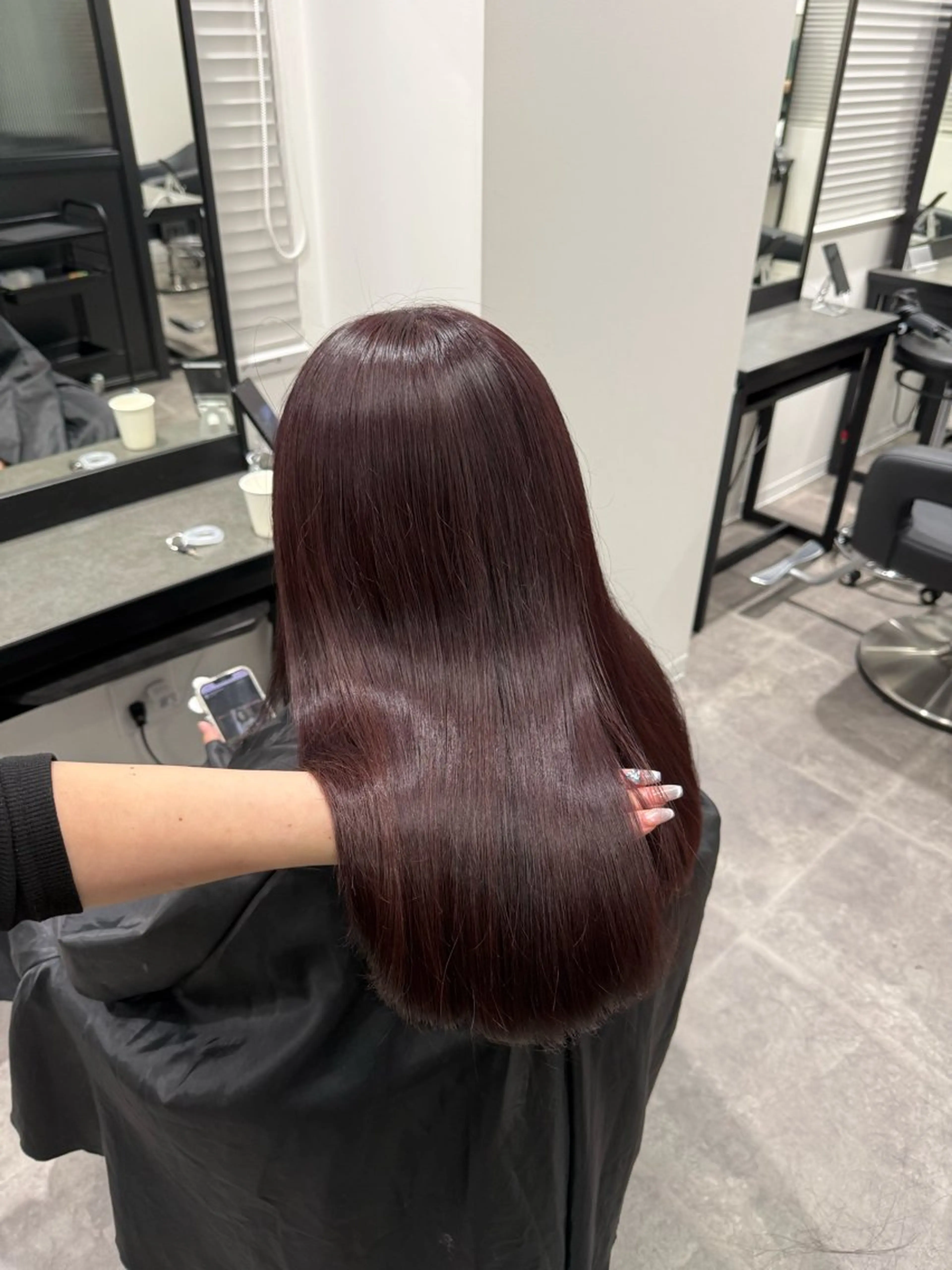 セミロング カラー ヘアアレンジ ヘアカラー トリートメント 💗暖色特化ピンク/ 赤髪💗HARUNAのヘアスタイル