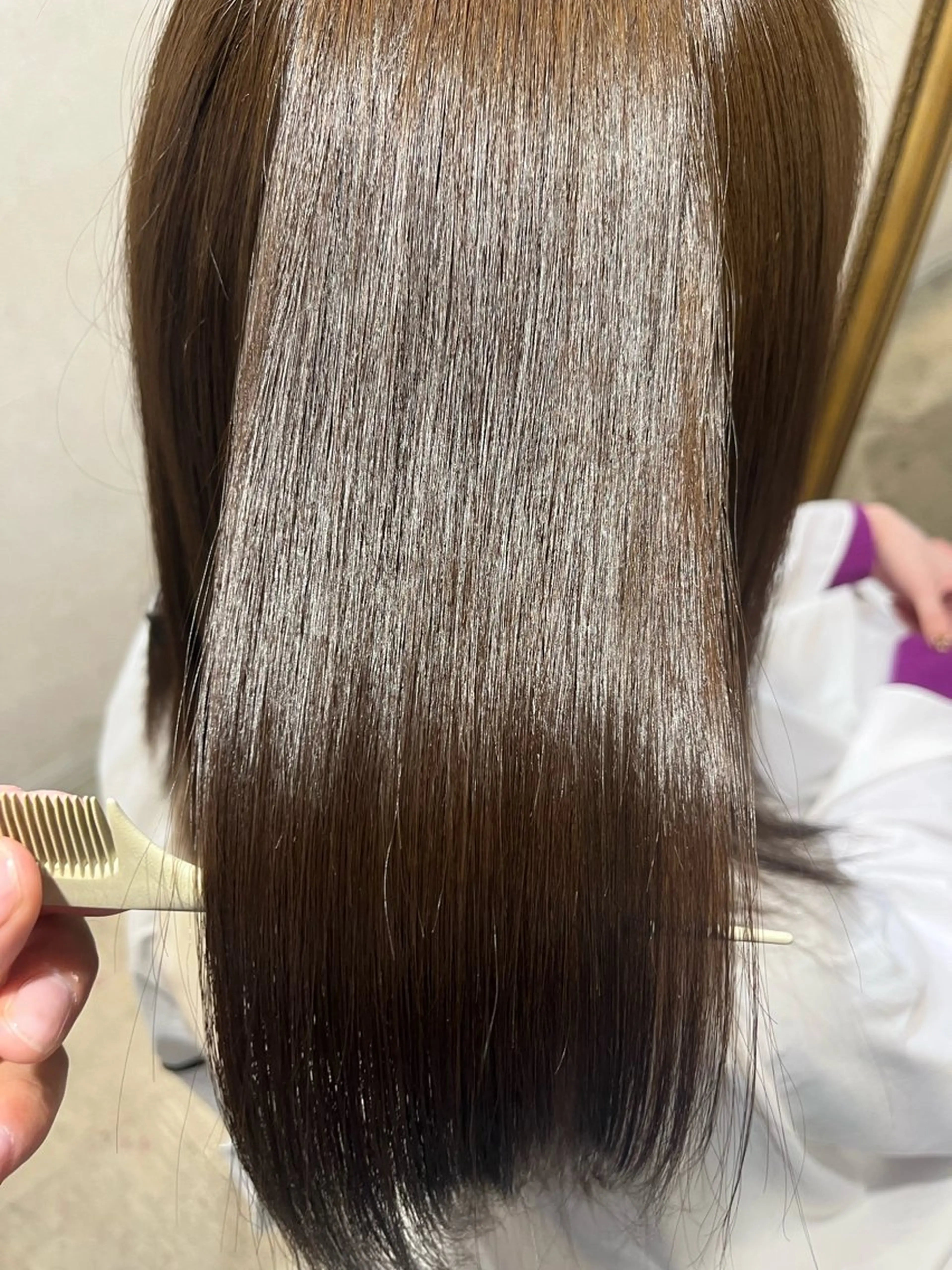 ミディアム カラー カット ヘアカラー トリートメント 新越谷Lusso 【OOSERA】のヘアスタイル