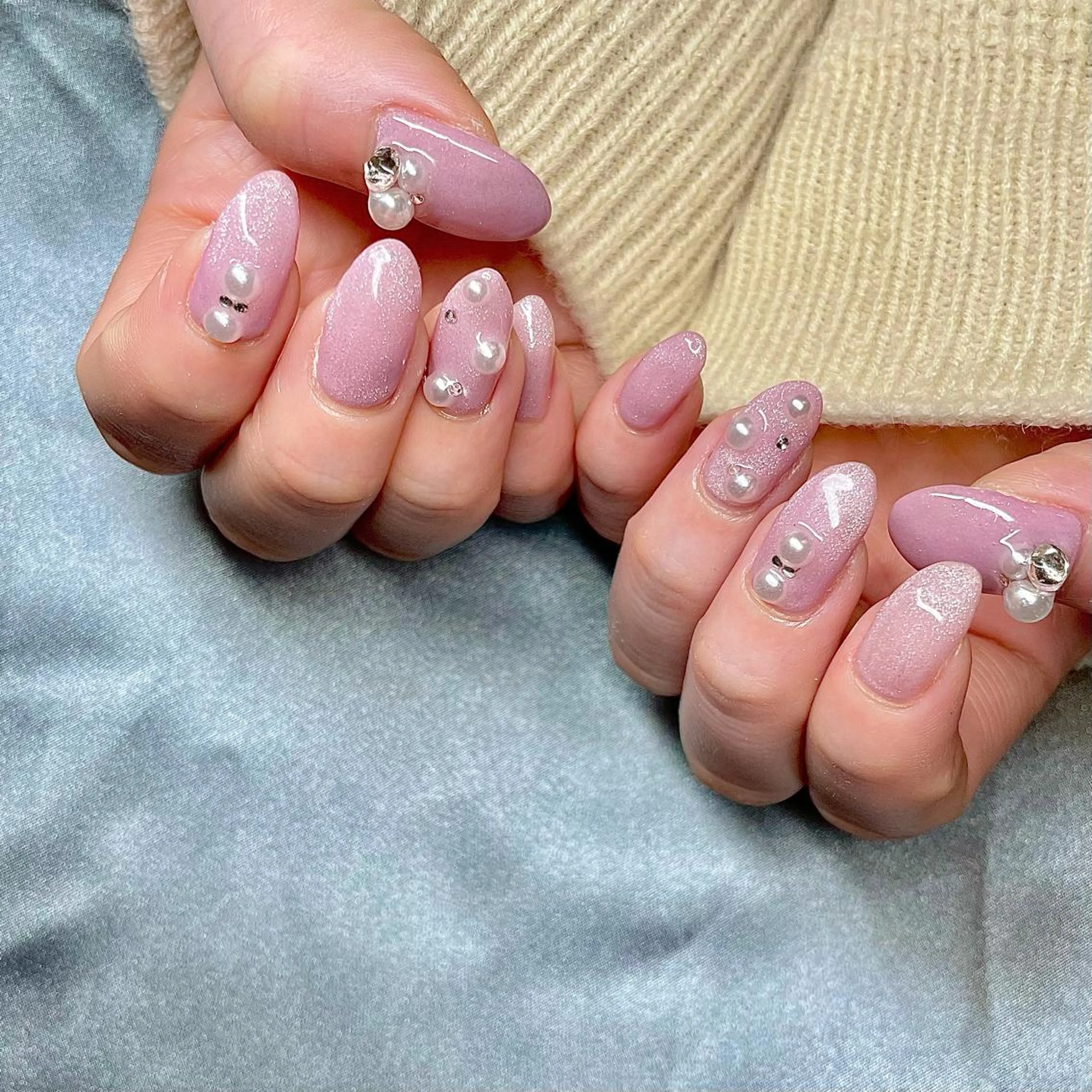 セミロング カラー パーマ ヘアアレンジ メンズ キッズ ネイル マツエク・マツパ マグネットネイル nail&eye Aoのマツエク・マツパデザイン